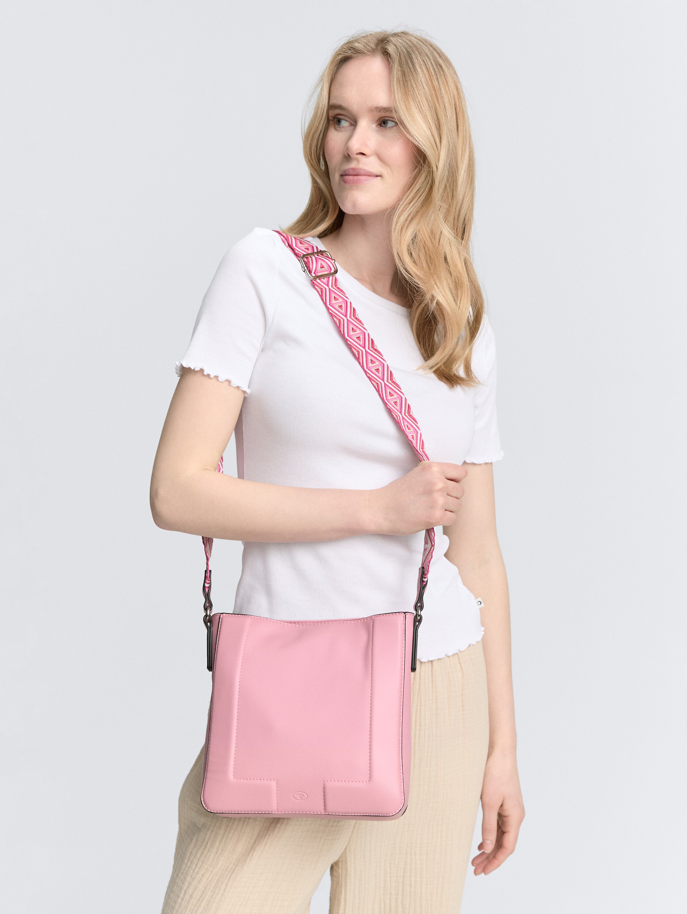 TTNANI M schoudertas met geweven schouderriem - rose - 