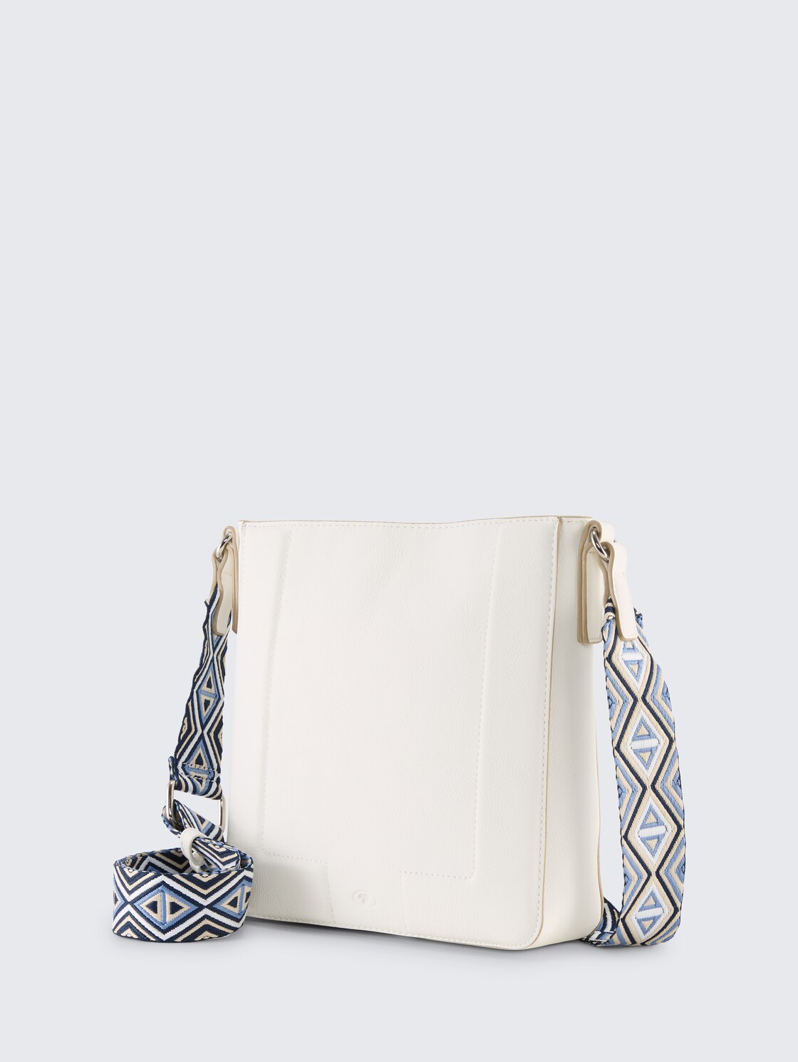 TTNANI M Umhängetasche mit gewebtem Trageriemen - white - seitliche Produkt-Ansicht 