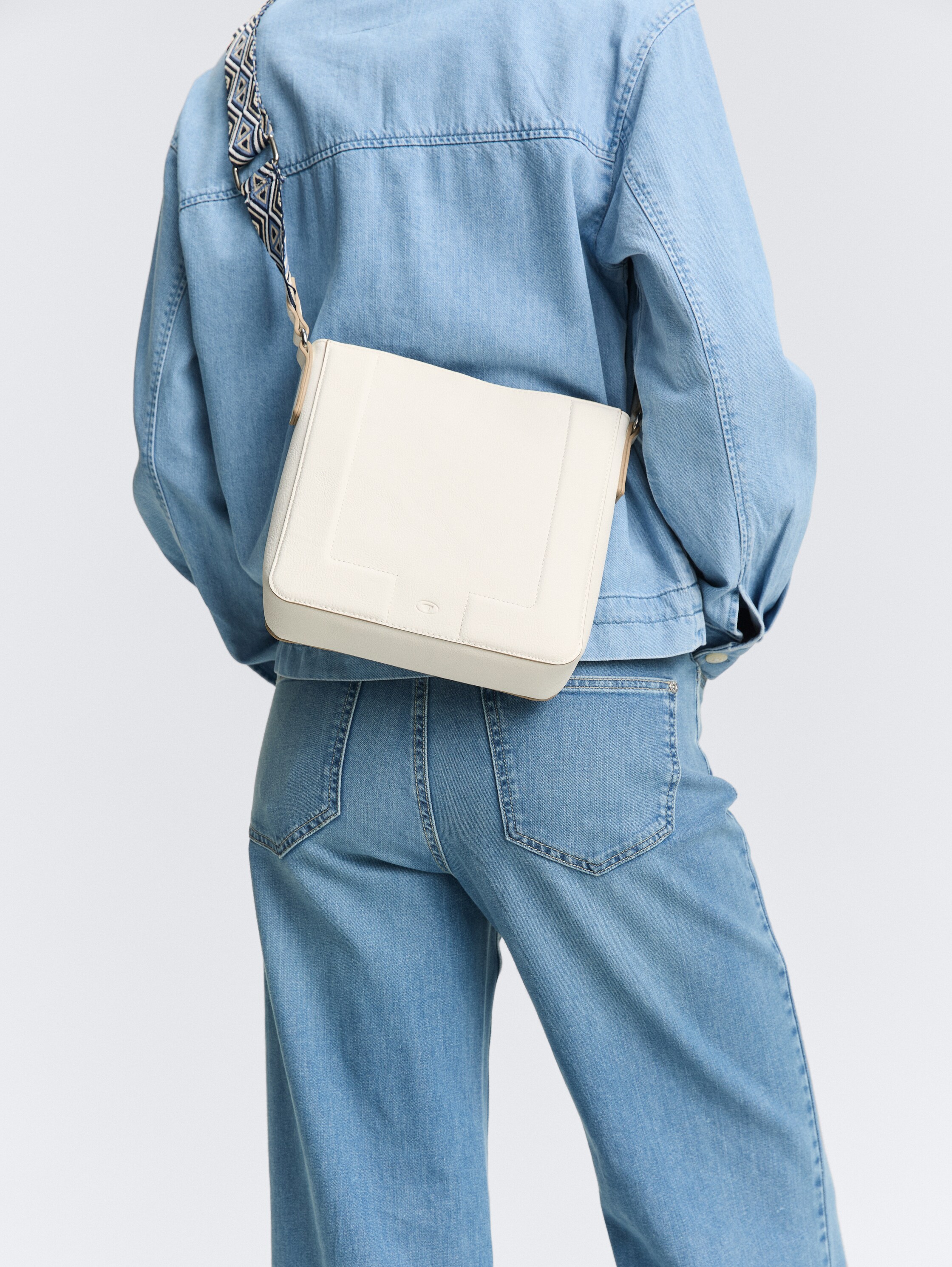 TTNANI M Umhängetasche mit gewebtem Trageriemen - white_1 - 