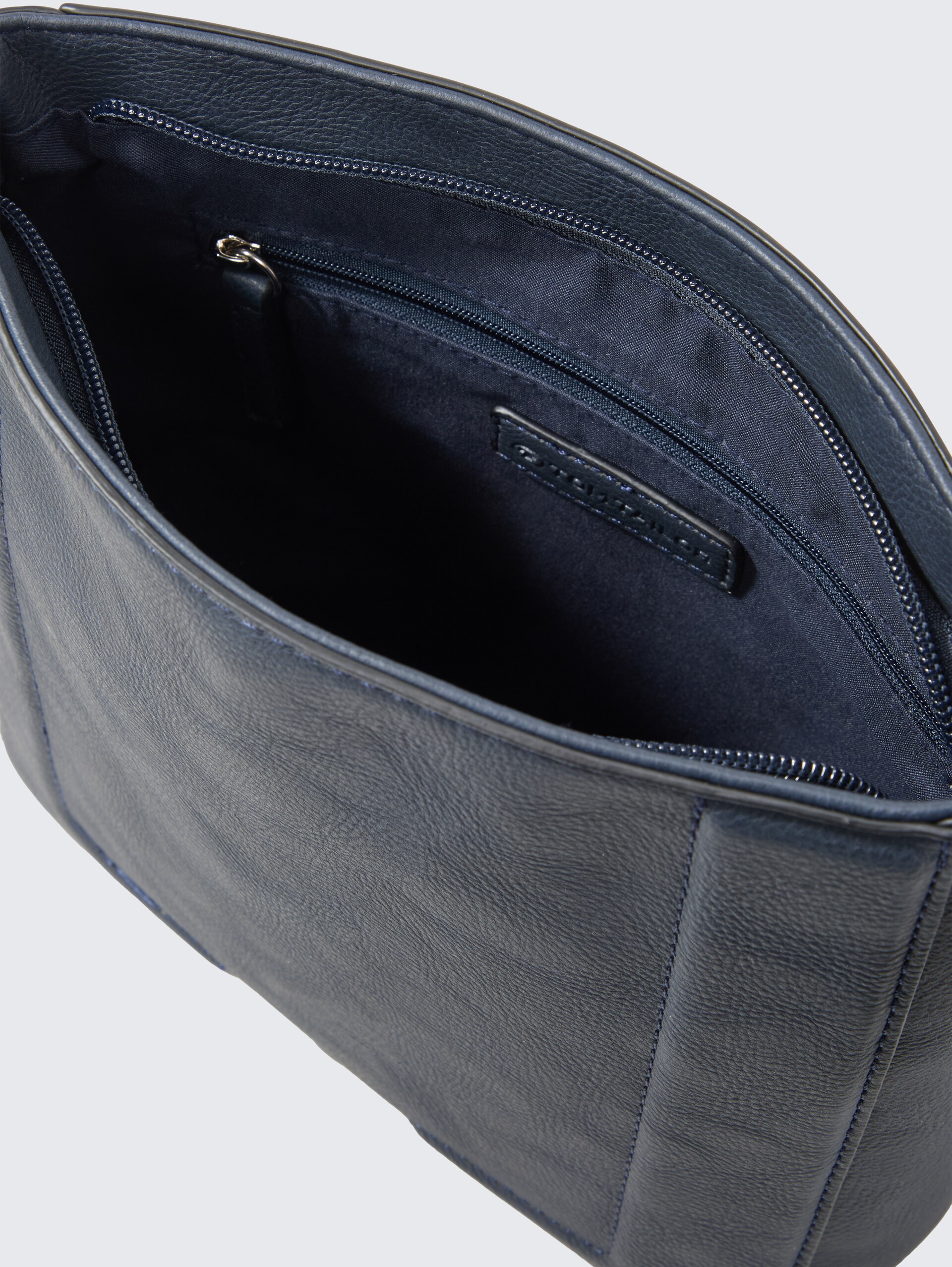 TTNANI M Umhängetasche mit gewebtem Trageriemen - dark blue - seitliche Produkt-Ansicht 