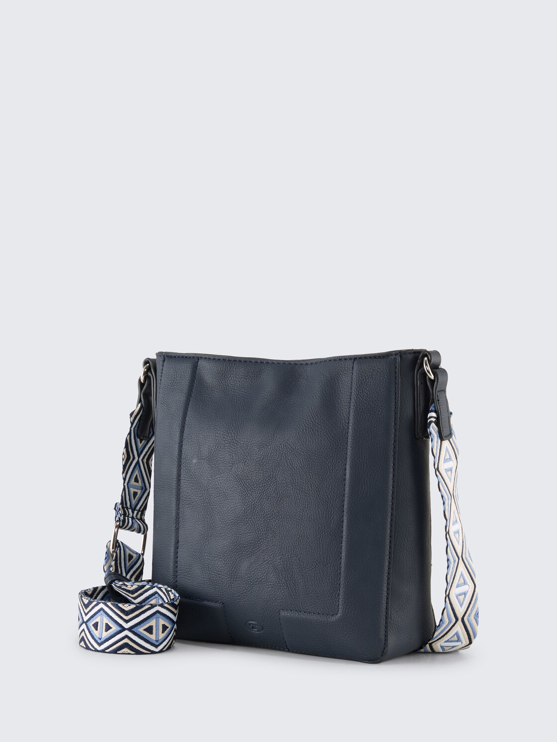 TTNANI M Umhängetasche mit gewebtem Trageriemen - dark blue - seitliche Produkt-Ansicht 