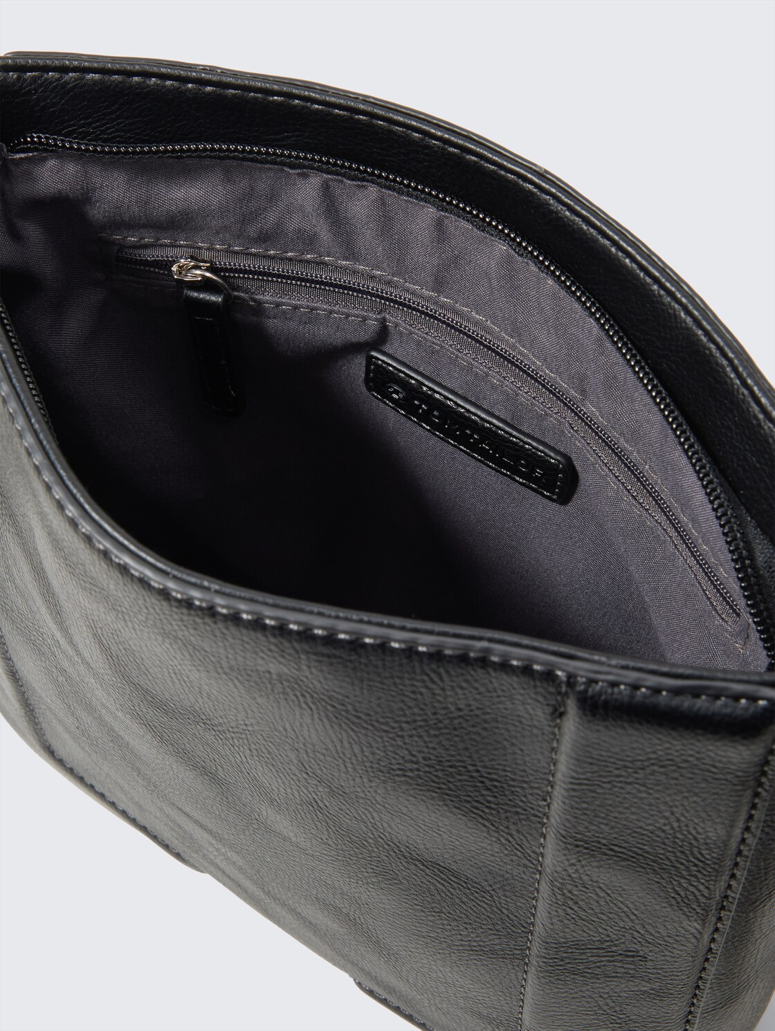 TTNANI M Umhängetasche mit gewebtem Trageriemen - schwarz / black - seitliche Produkt-Ansicht 