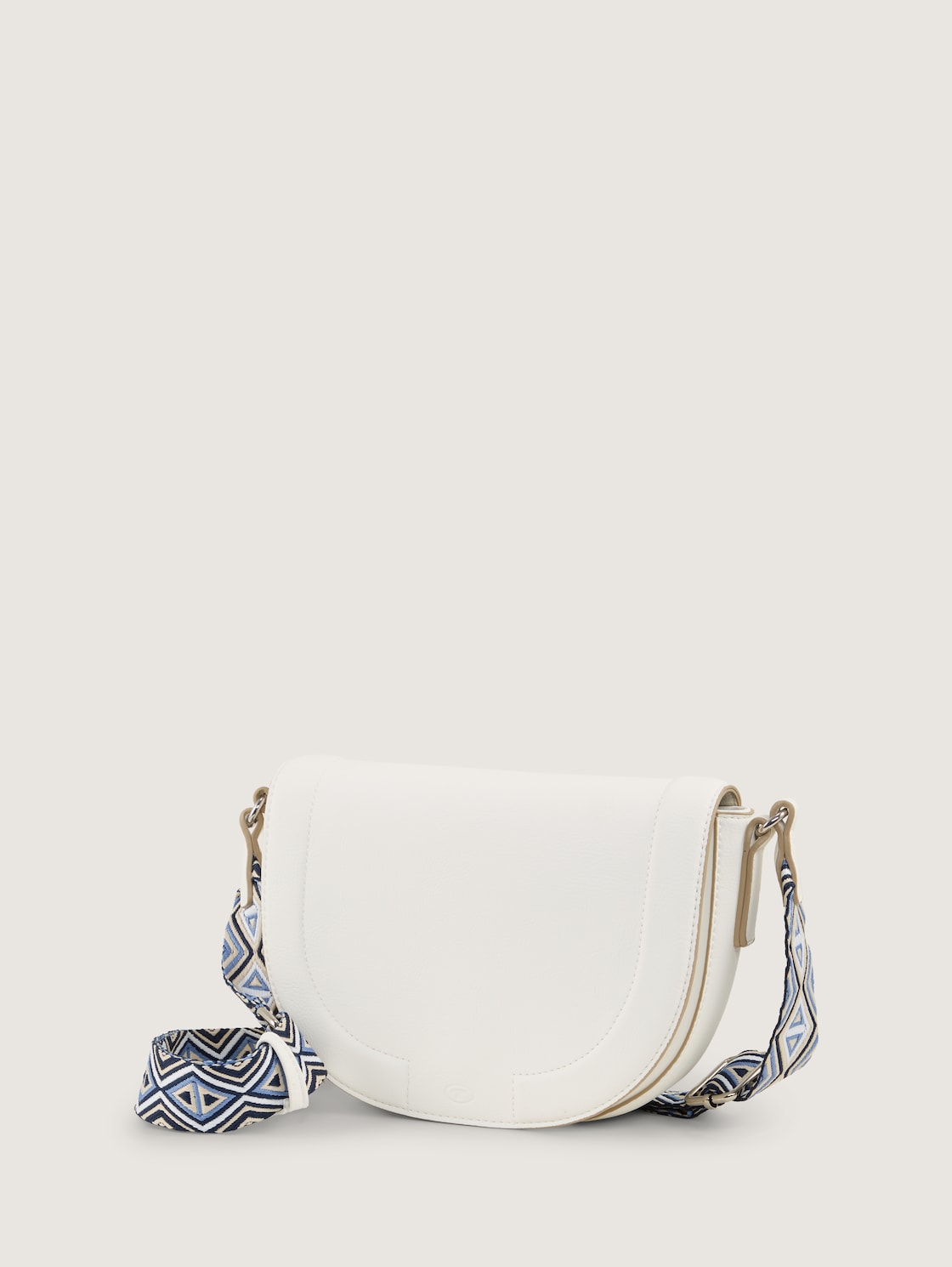 TTNANI Umhängetasche mit gemustertem Webriemen - white - seitliche Produkt-Ansicht 