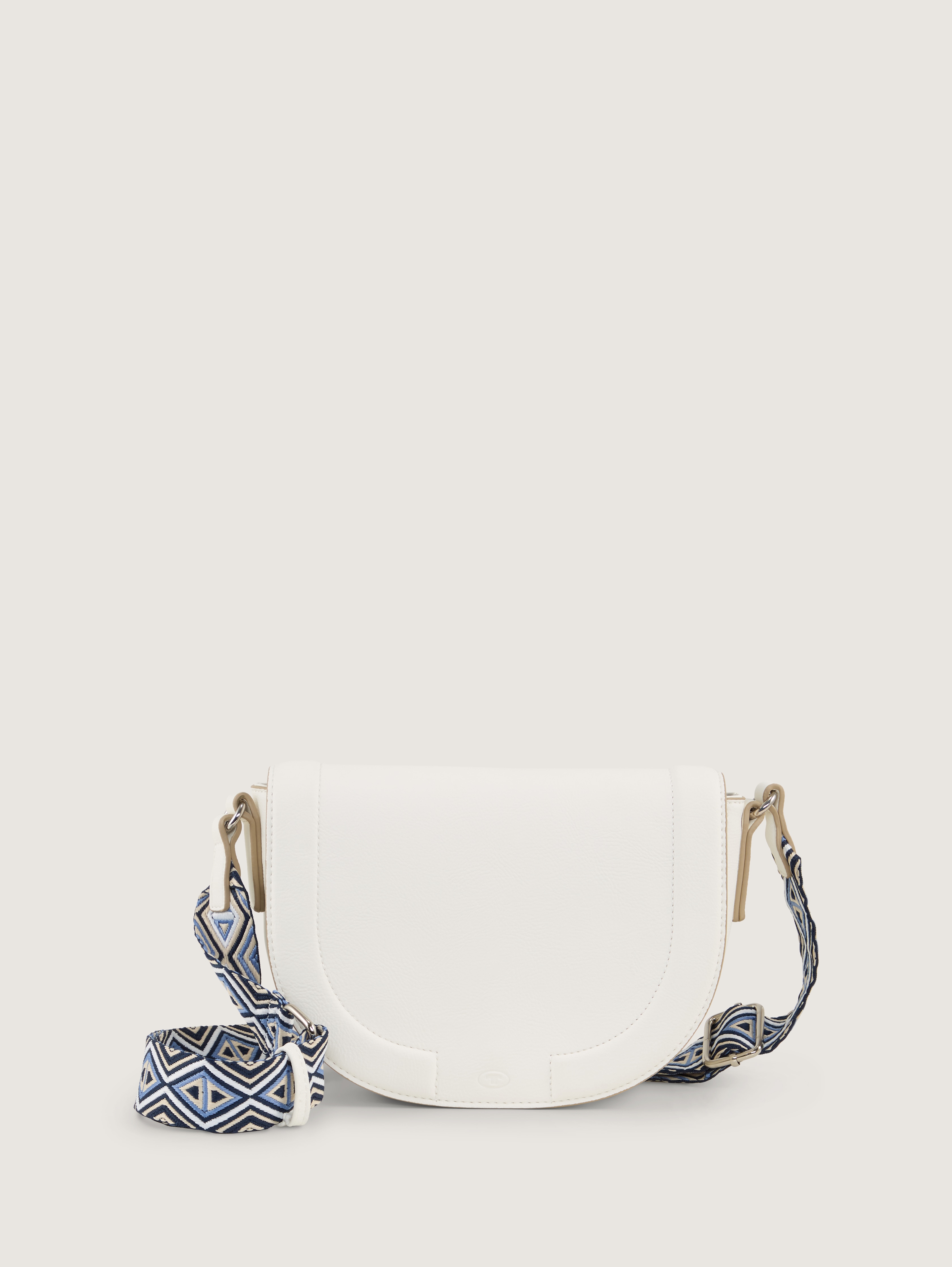 TTNANI Umhängetasche mit gemustertem Webriemen von Women, white