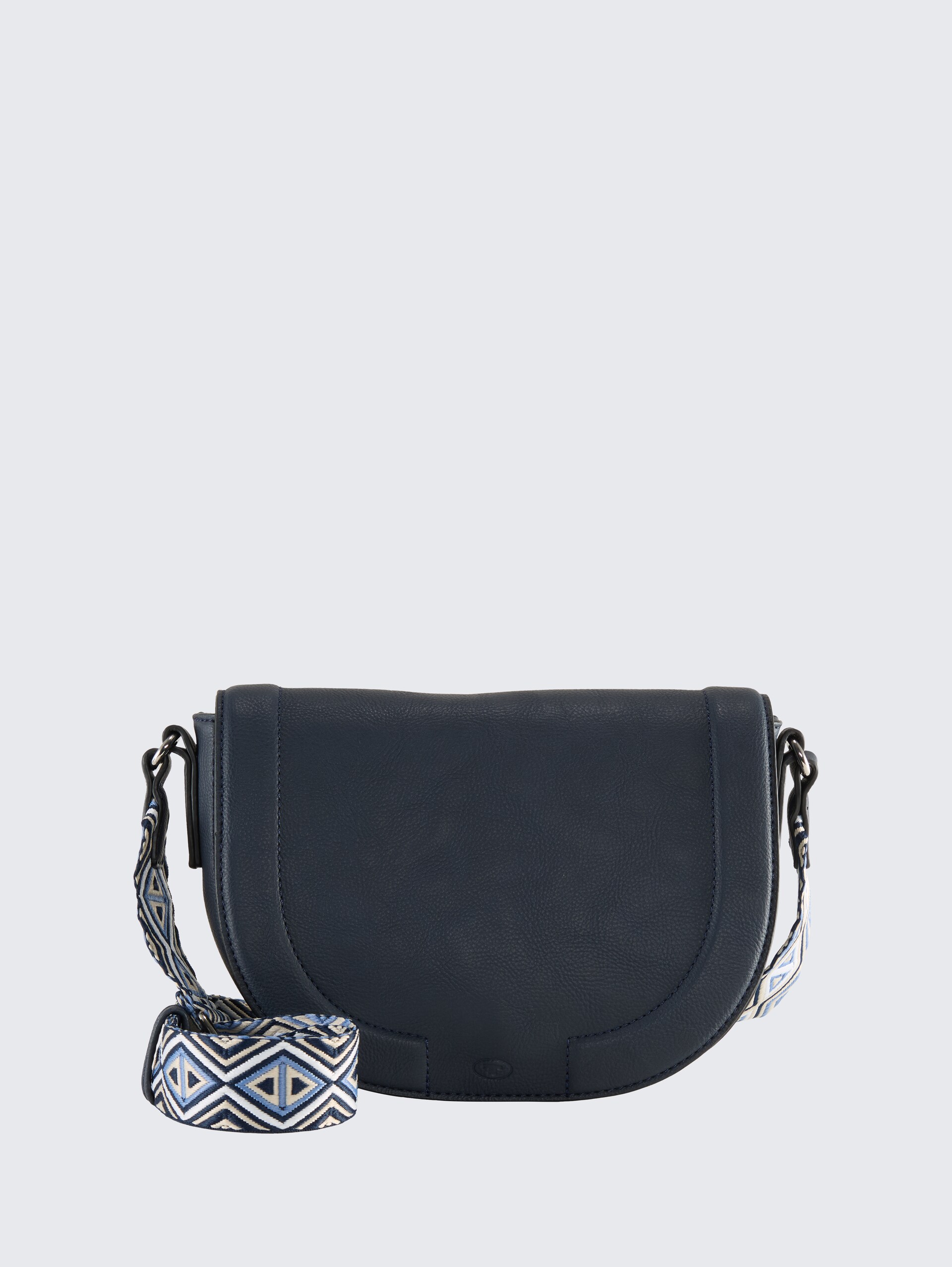 TTNANI Umhängetasche mit gemustertem Webriemen - dark blue - Vorder-Produkt-Ansicht