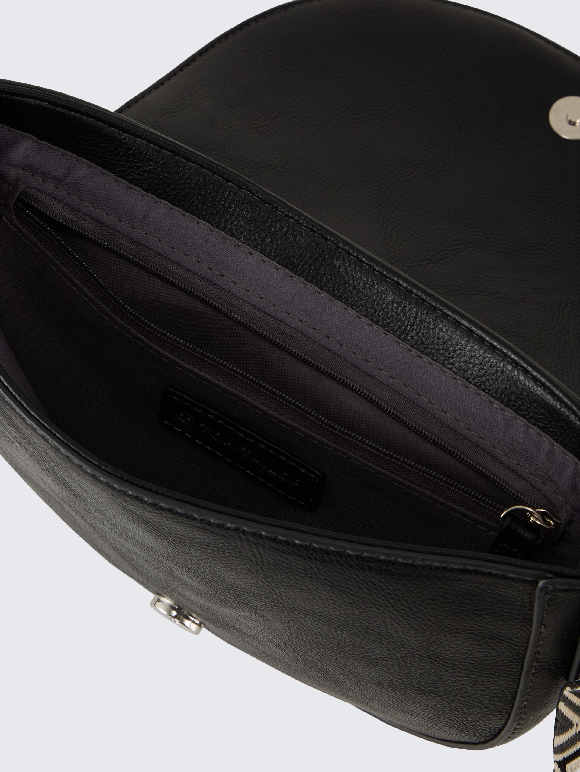 TTNANI shoulder bag with patterned woven strap - schwarz / black - side product view 