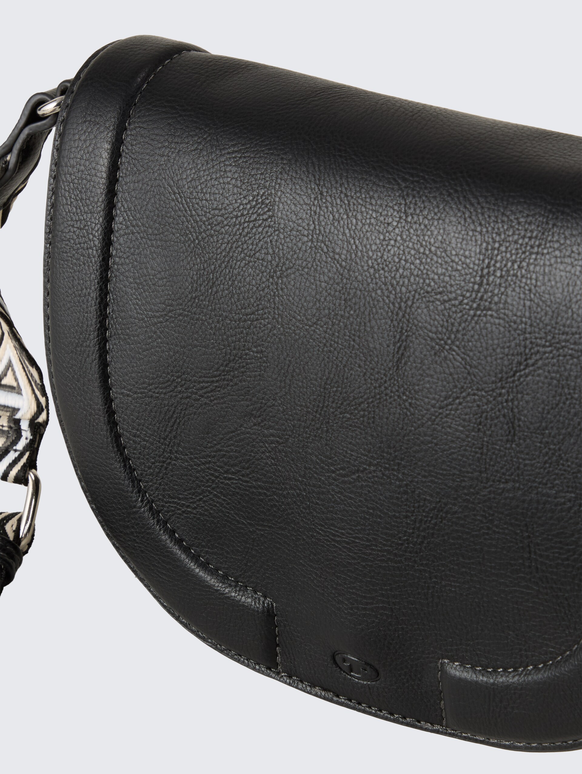 TTNANI shoulder bag with patterned woven strap - schwarz / black - side product view 