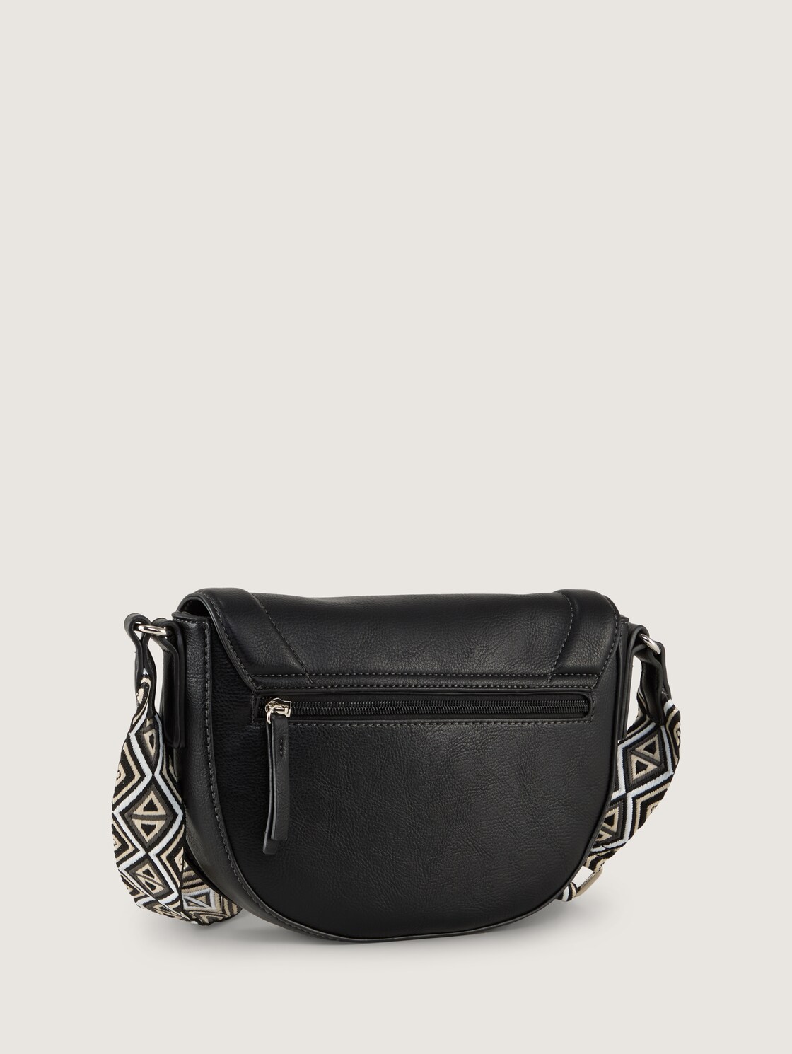 TTNANI Umhängetasche mit gemustertem Webriemen - schwarz / black - Produkt-Rückansicht