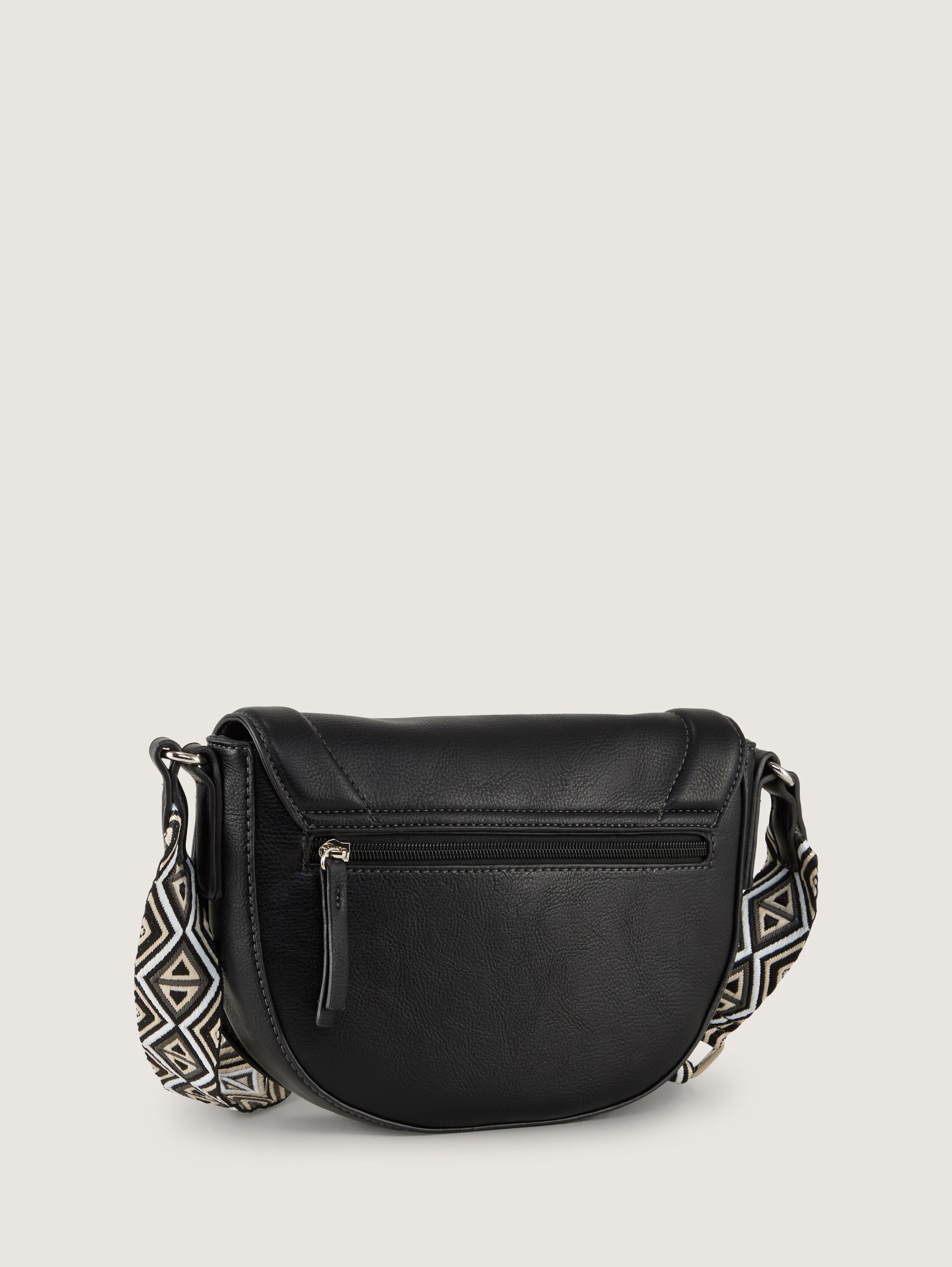 TTNANI Umhängetasche mit gemustertem Webriemen - schwarz_black - 