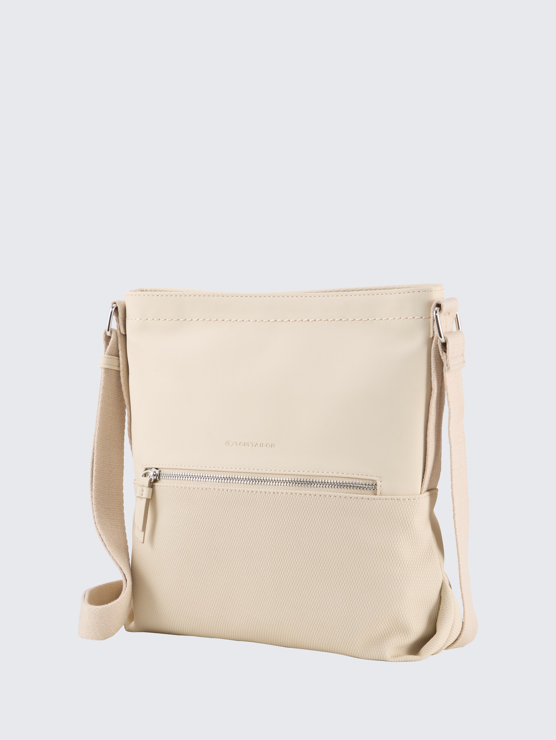 TTERIN M Umhängetasche aus Lederimitat - off white / off white - seitliche Produkt-Ansicht 