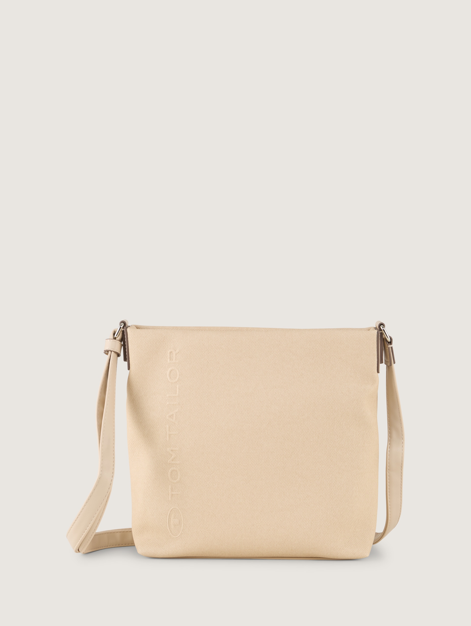 TTROSA S Umhängetasche in Canvas-Optik - beige / beige - Vorder-Produkt-Ansicht