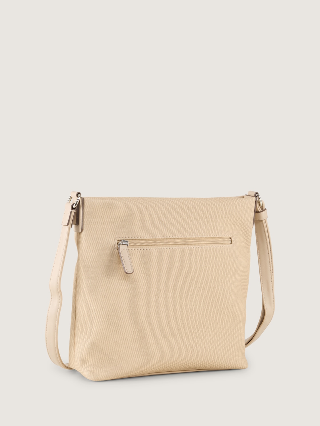 TTROSA S Umhängetasche in Canvas-Optik - beige / beige - Produkt-Rückansicht