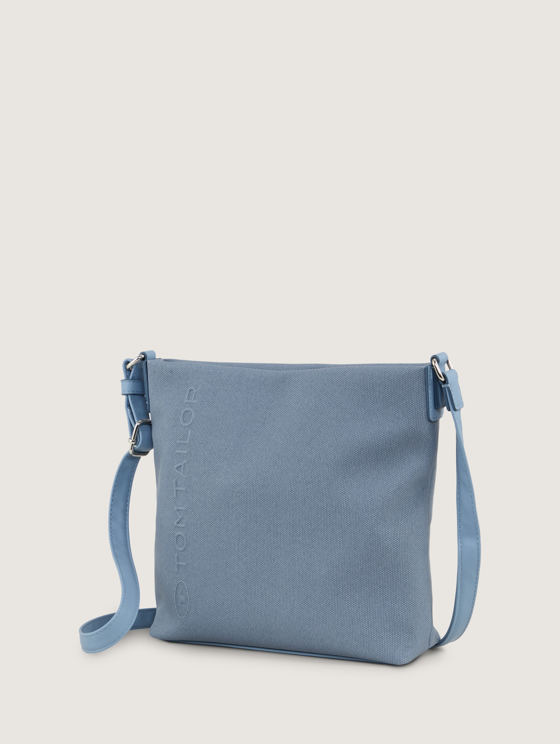 TTROSA S Umhängetasche in Canvas-Optik - mid blue - seitliche Produkt-Ansicht 