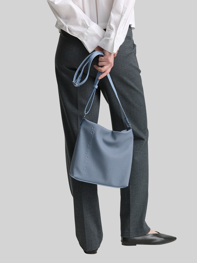 TTROSA S schoudertas in canvas look door Women, mid blue