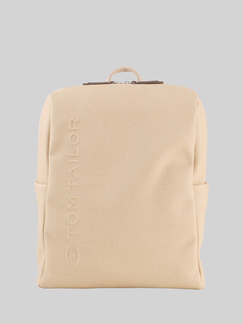 TTROSA M Rucksack in Canvas-Optik mit Logoprägung von Women, beige / beige