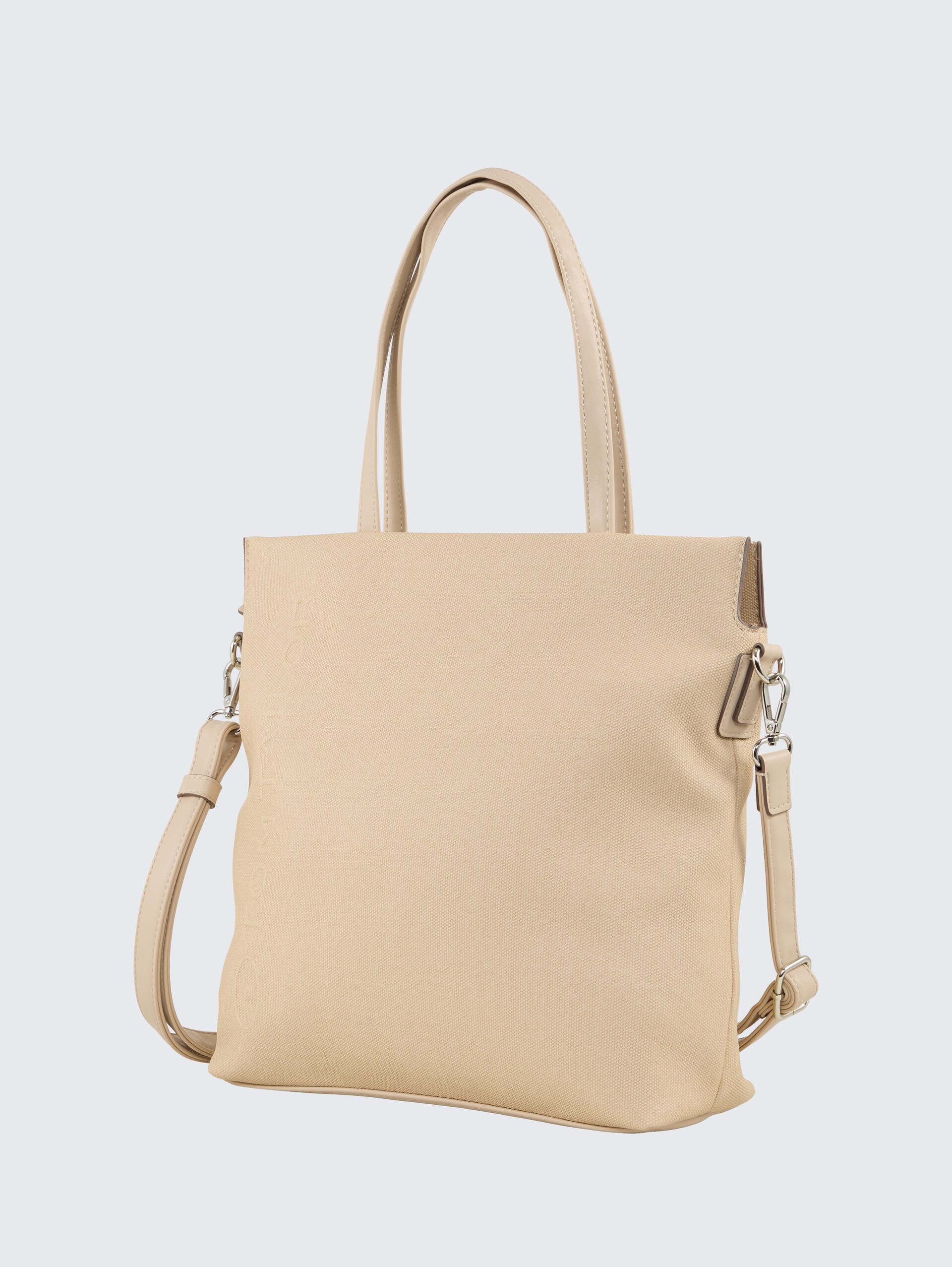 TTROSA M Zip Shopper mit doppeltem Riemen - beige / beige - seitliche Produkt-Ansicht 