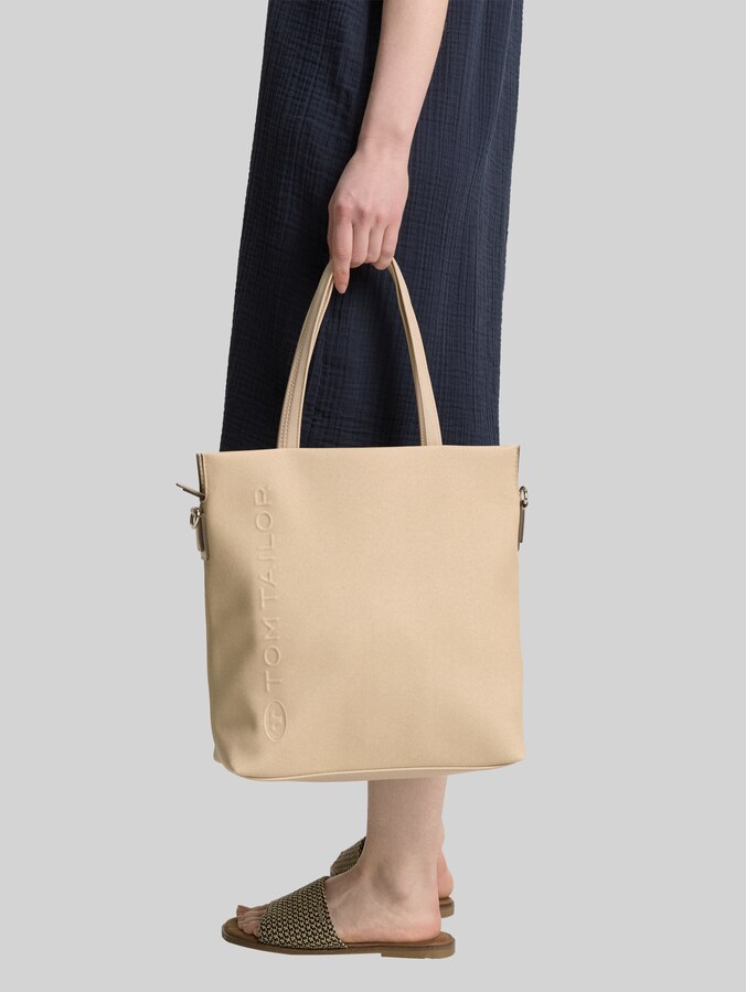 TTROSA M Zip Shopper mit doppeltem Riemen von Women, beige / beige