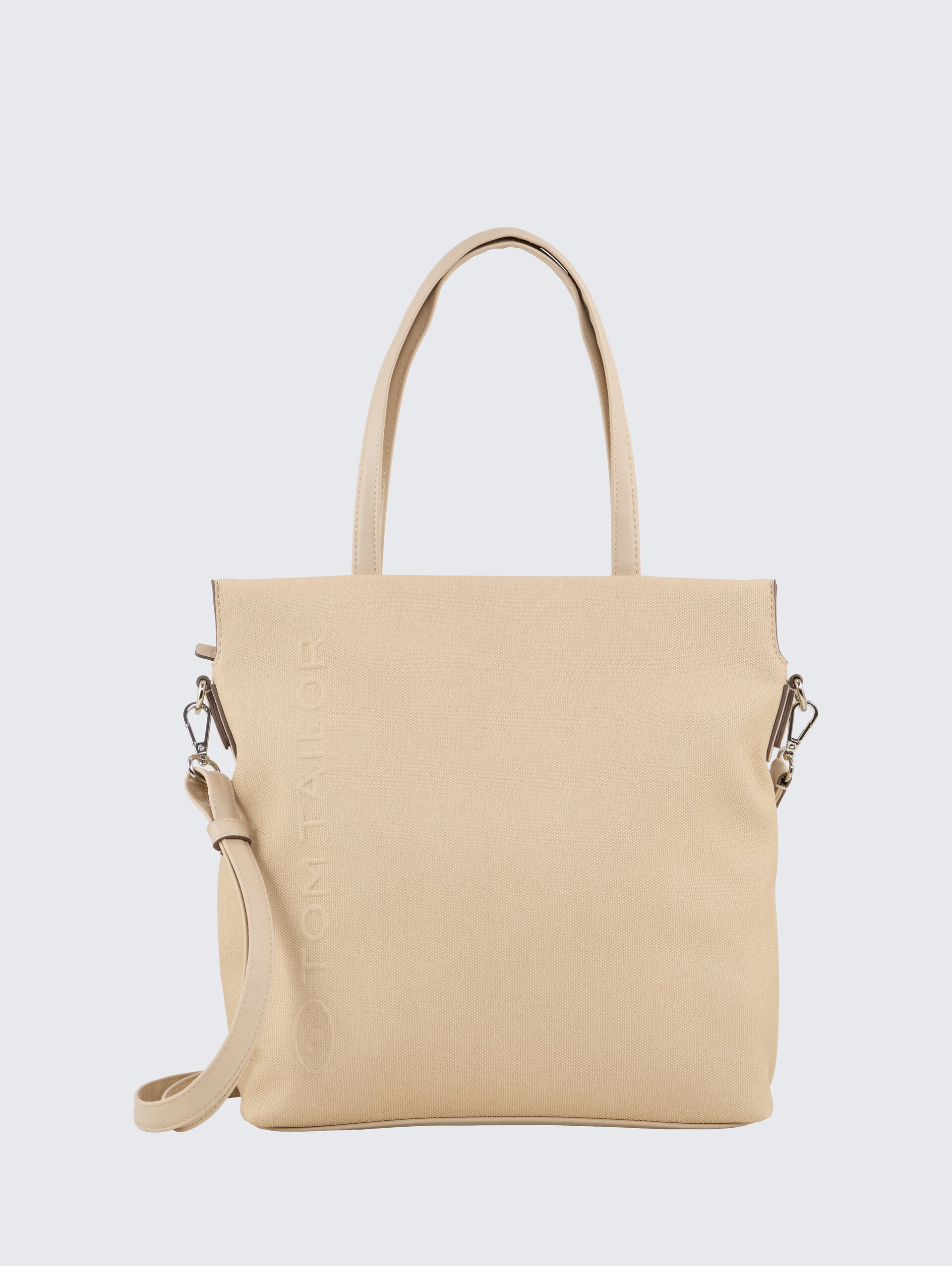 TTROSA M Zip Shopper mit doppeltem Riemen - beige / beige - Vorder-Produkt-Ansicht