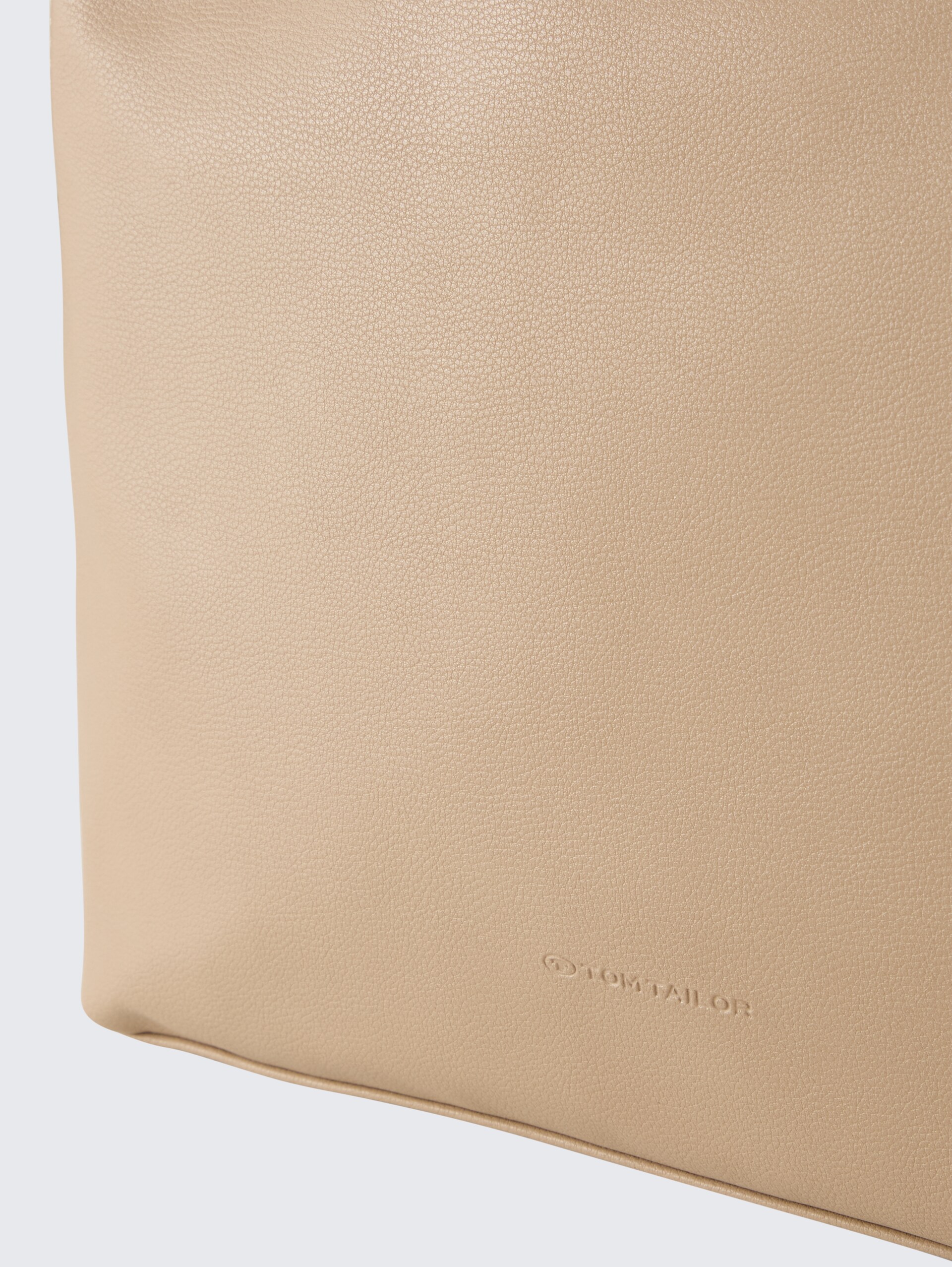 TTYUMA M Beuteltasche mit Logo-Prägung - taupe / taupe - seitliche Produkt-Ansicht 
