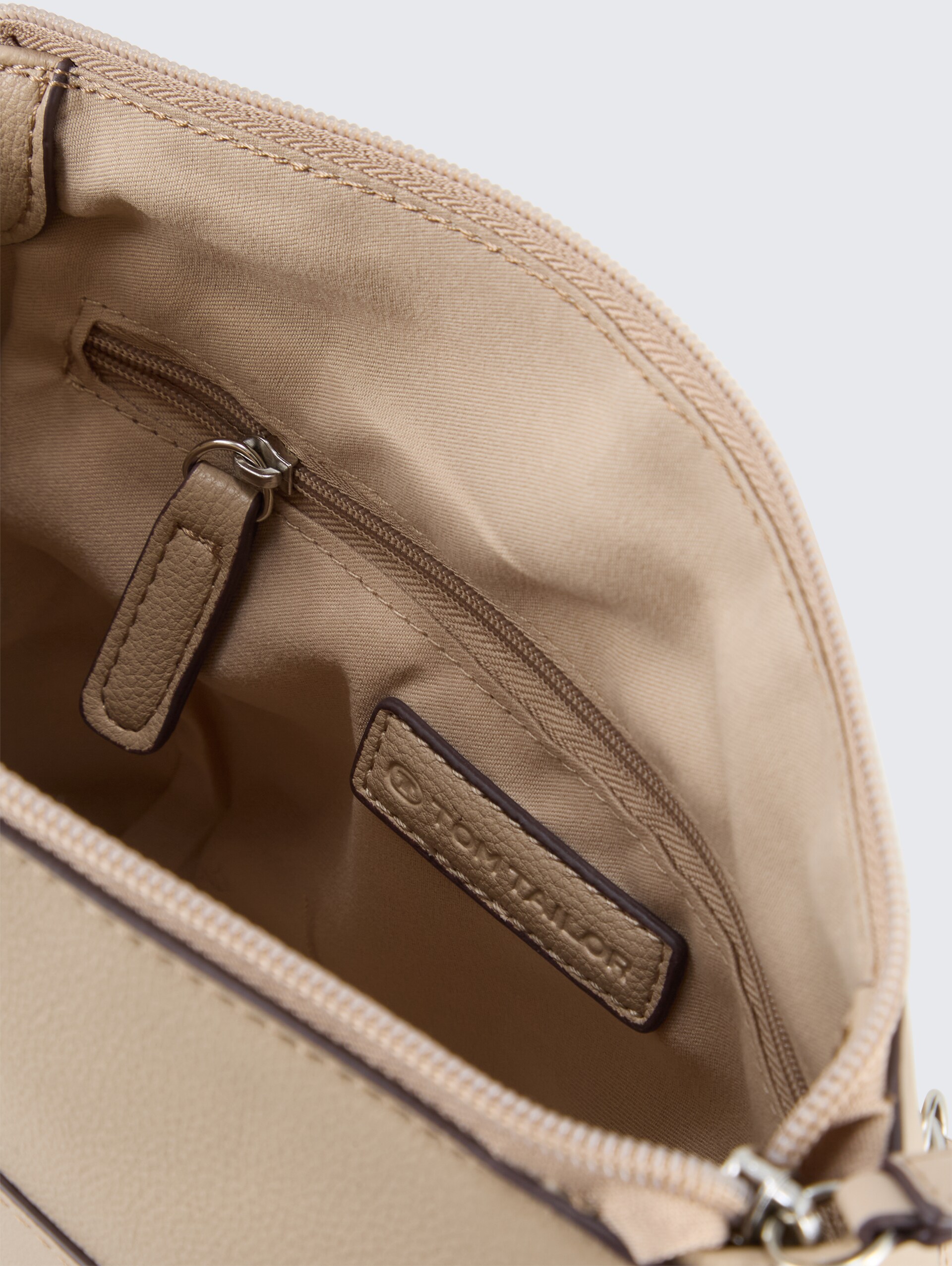 TTAMARIS S Umhängetasche mit Kontrastnähten - taupe / taupe - seitliche Produkt-Ansicht 