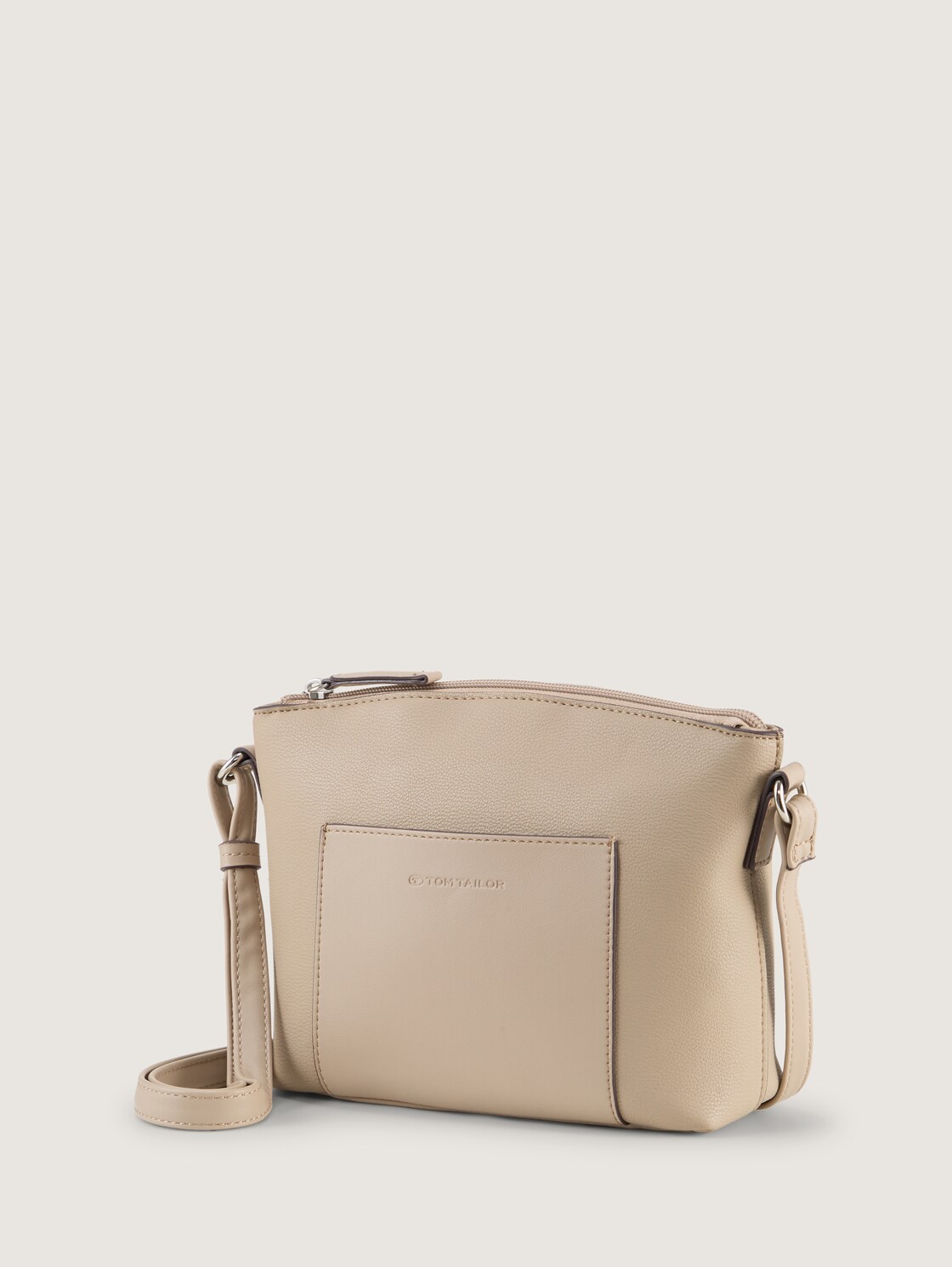 TTAMARIS S Umhängetasche mit Kontrastnähten - taupe / taupe - seitliche Produkt-Ansicht 