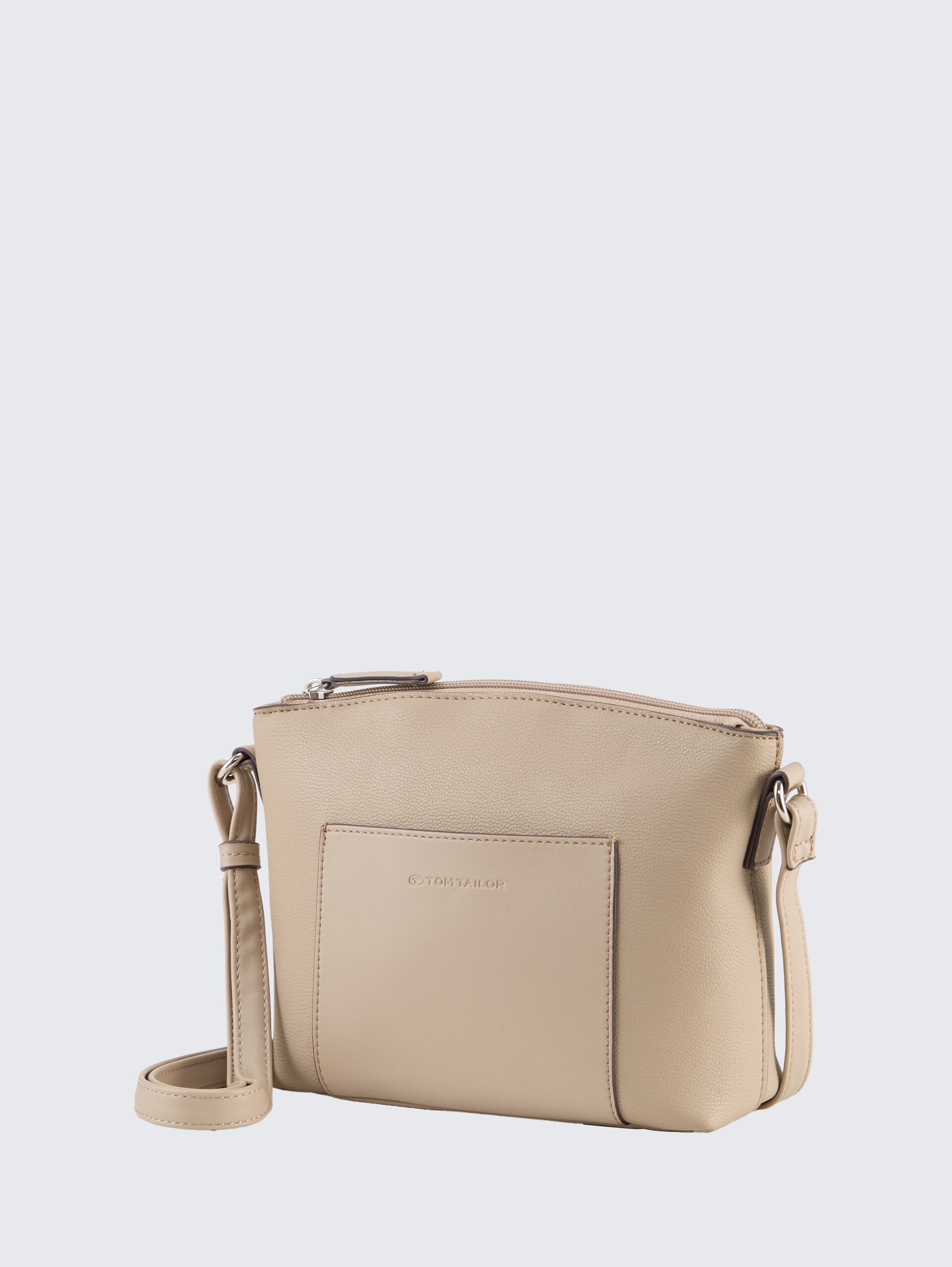 TTAMARIS S Umhängetasche mit Kontrastnähten - taupe / taupe - seitliche Produkt-Ansicht 