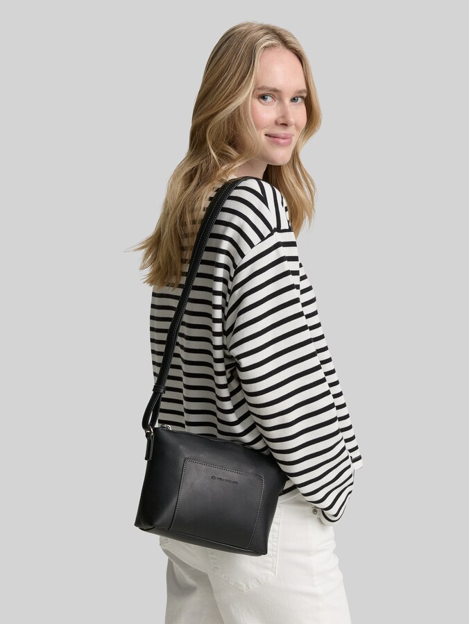 TTAMARIS S schoudertas met contrastnaad door Women, schwarz / black