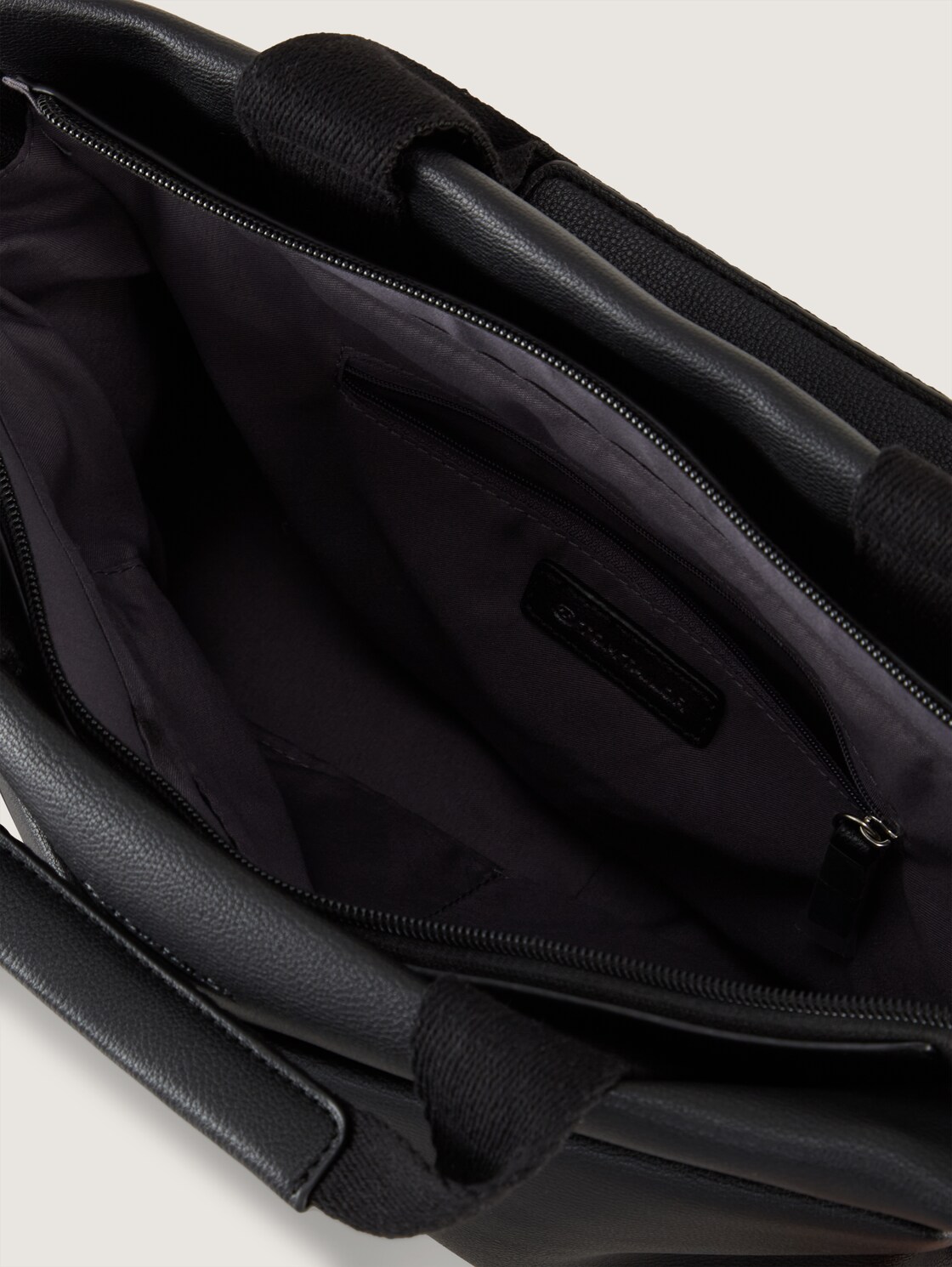 TTRELLA L Shopper mit gewebtem Trageriemen - schwarz / black - seitliche Produkt-Ansicht 