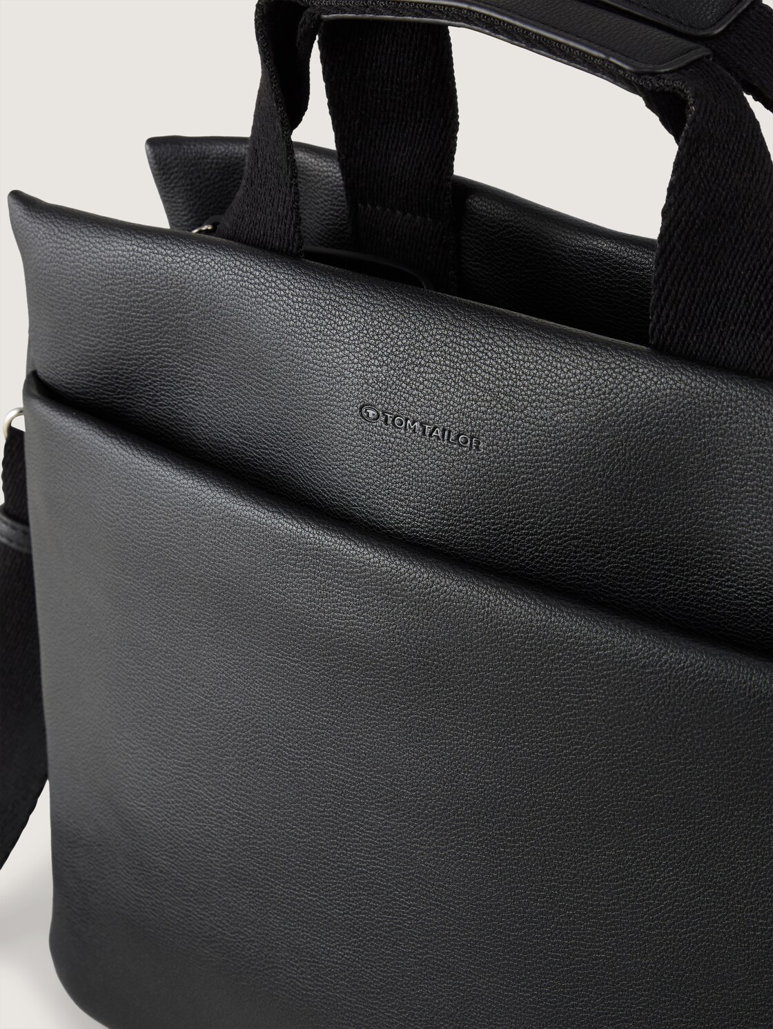 TTRELLA L Shopper mit gewebtem Trageriemen - schwarz / black - seitliche Produkt-Ansicht 