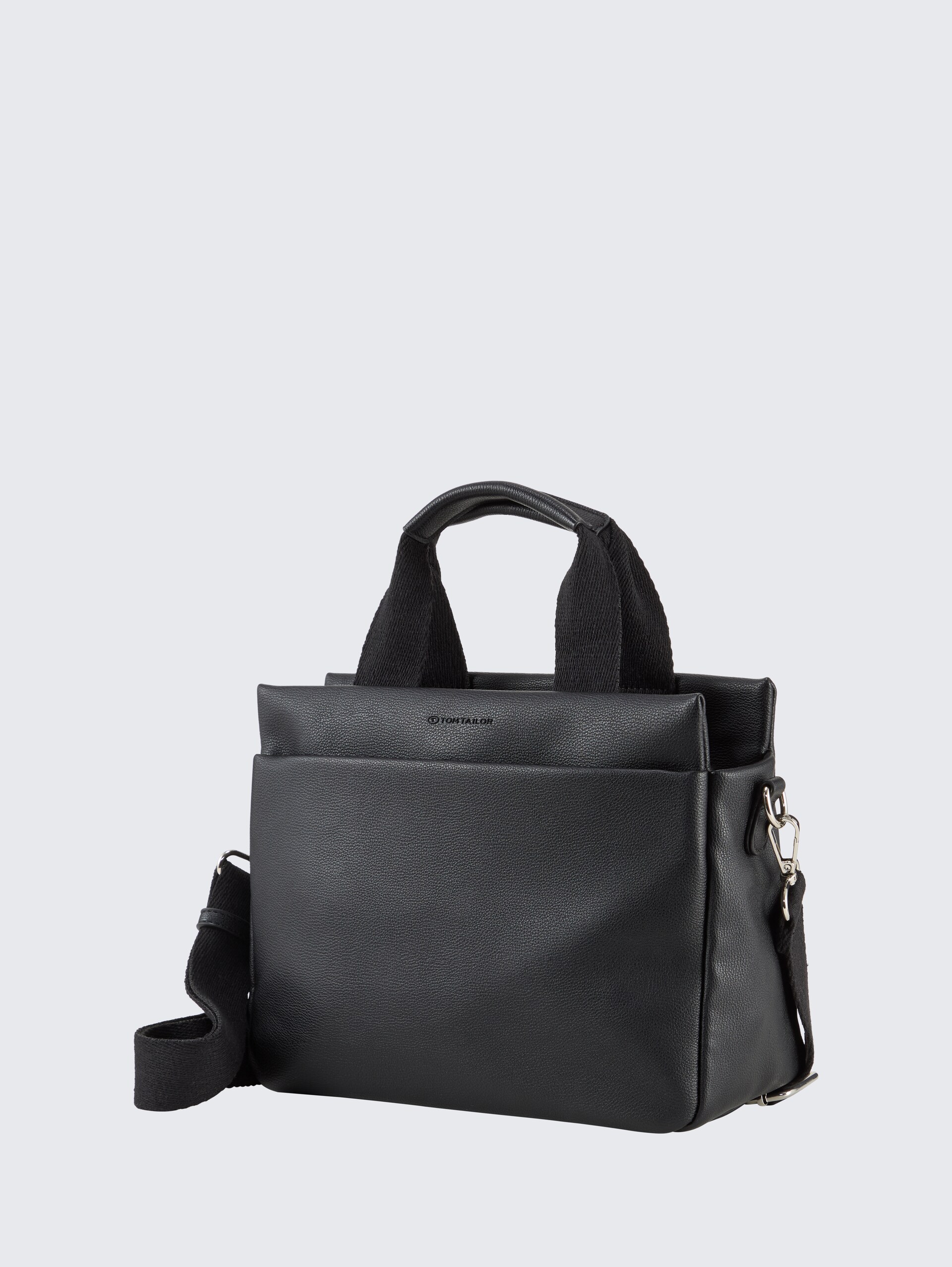 TTRELLA L Shopper mit gewebtem Trageriemen - schwarz / black - seitliche Produkt-Ansicht 