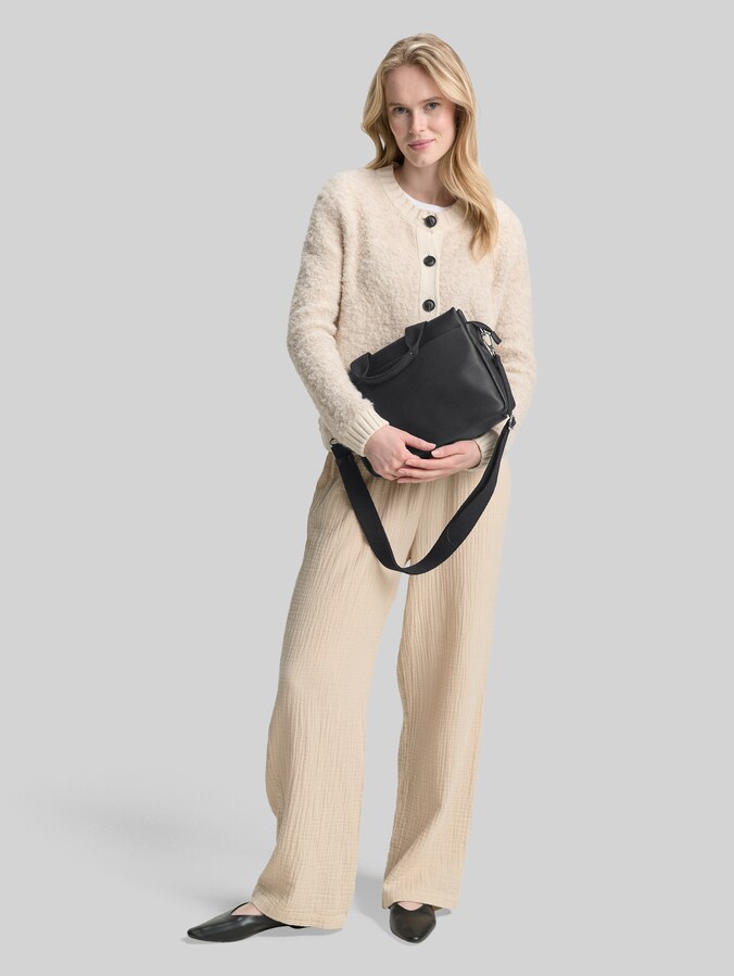 TTRELLA L Shopper mit gewebtem Trageriemen von Women, schwarz / black