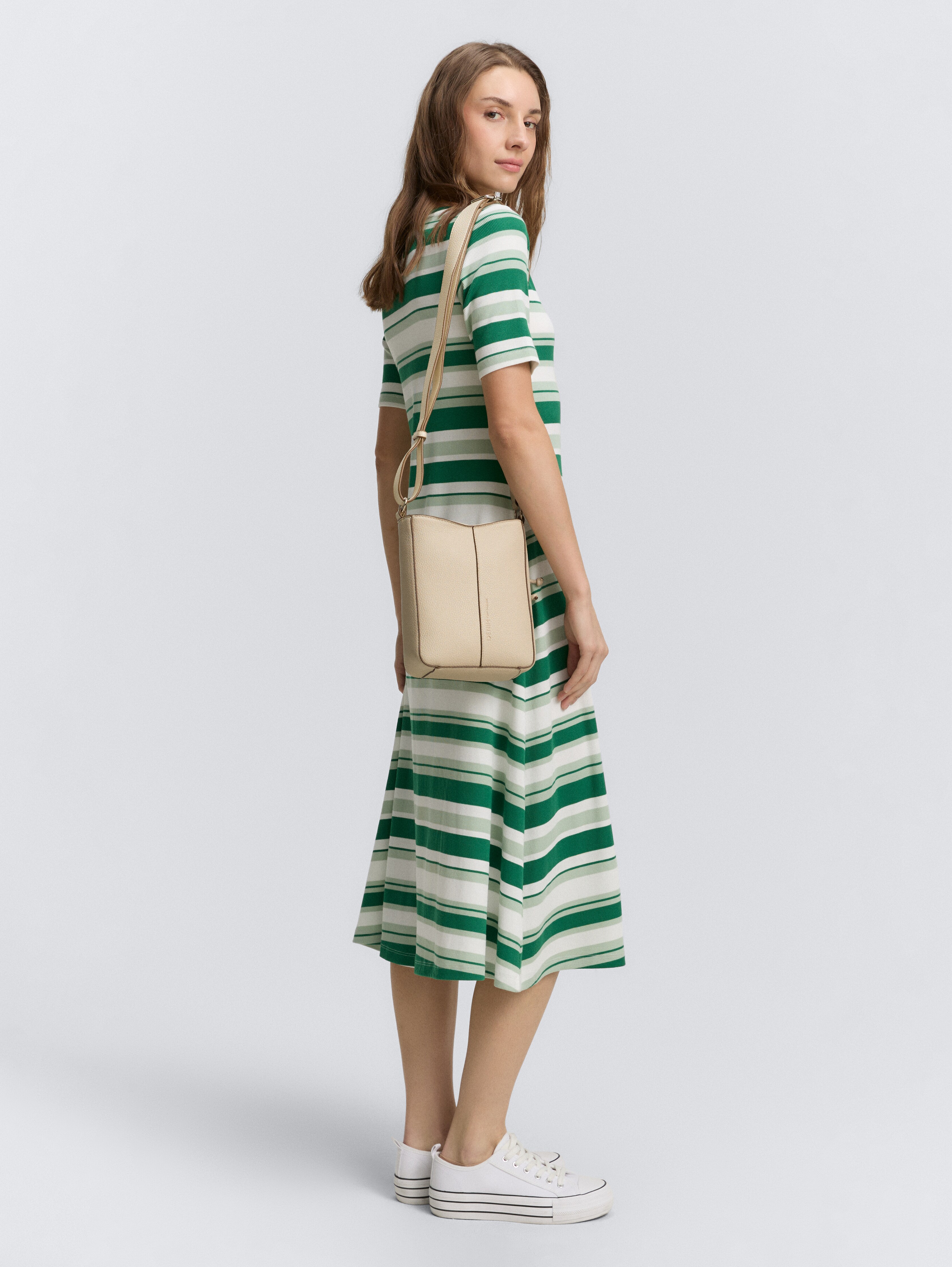 TTNEDA S Umhängetasche mit Flecht-Detail von Denim Female, off white / off white