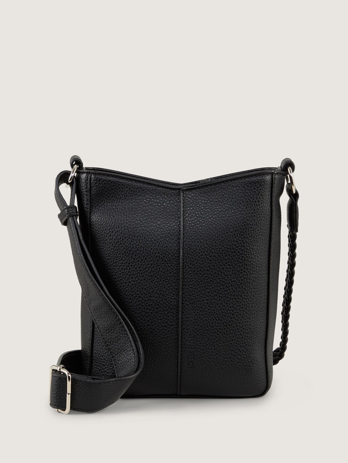 TTNEDA S shoulder bag with braided detail - schwarz / black - Front product view