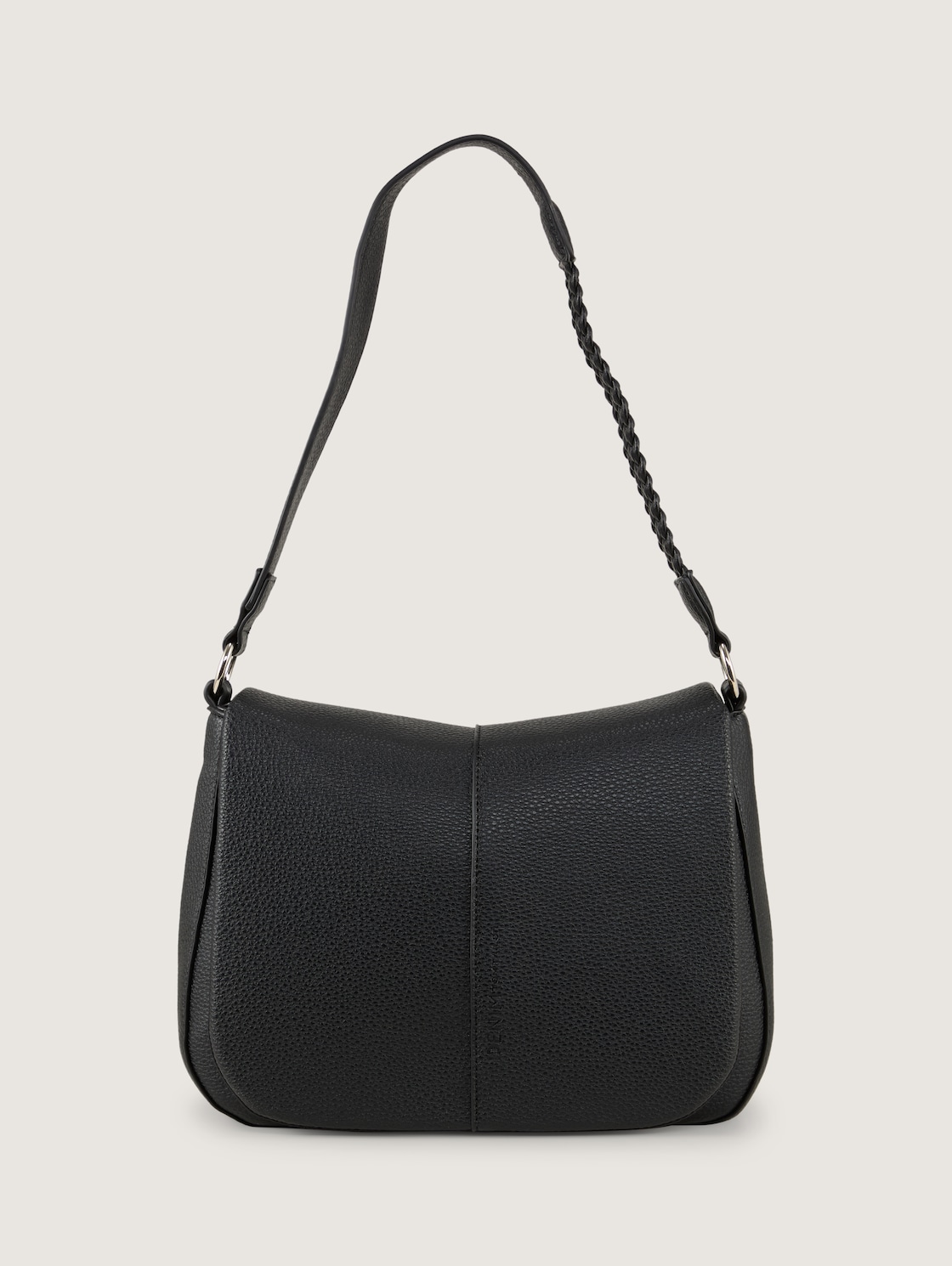 TTNEDA Schultertasche mit Flecht-Detail - schwarz / black - Vorder-Produkt-Ansicht