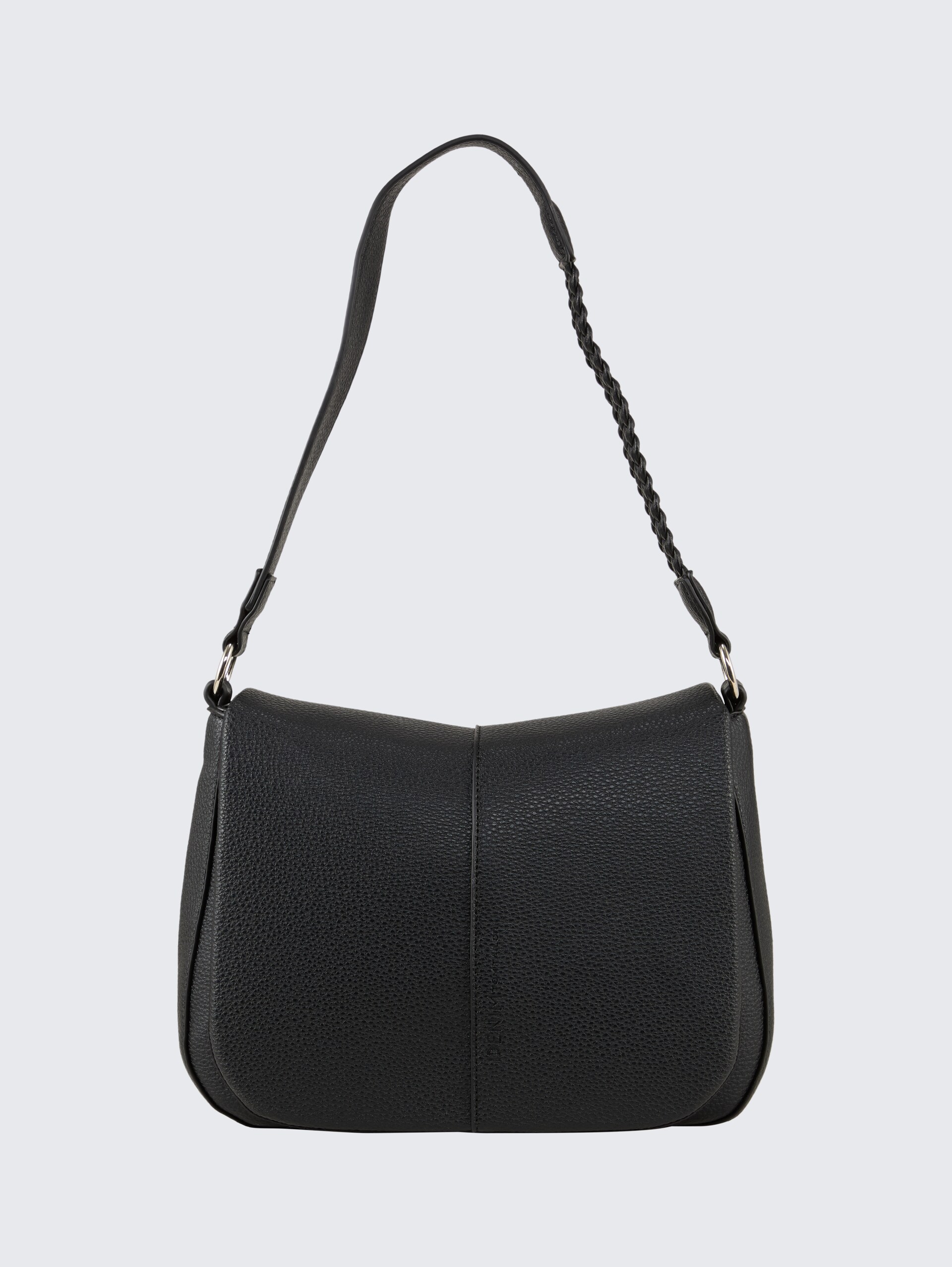 TTNEDA Schultertasche mit Flecht-Detail - schwarz / black - Vorder-Produkt-Ansicht