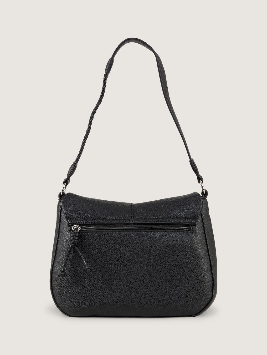 TTNEDA Schultertasche mit Flecht-Detail - schwarz / black - Produkt-Rückansicht