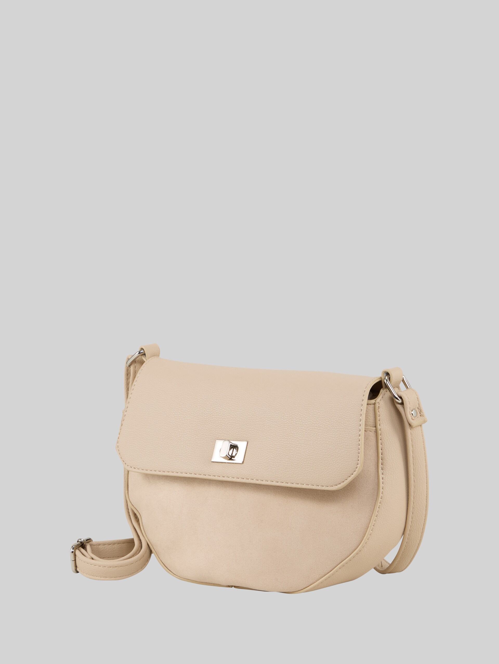 TTTAYA Umhängetasche mit Drehverschluss - beige / beige - seitliche Produkt-Ansicht 