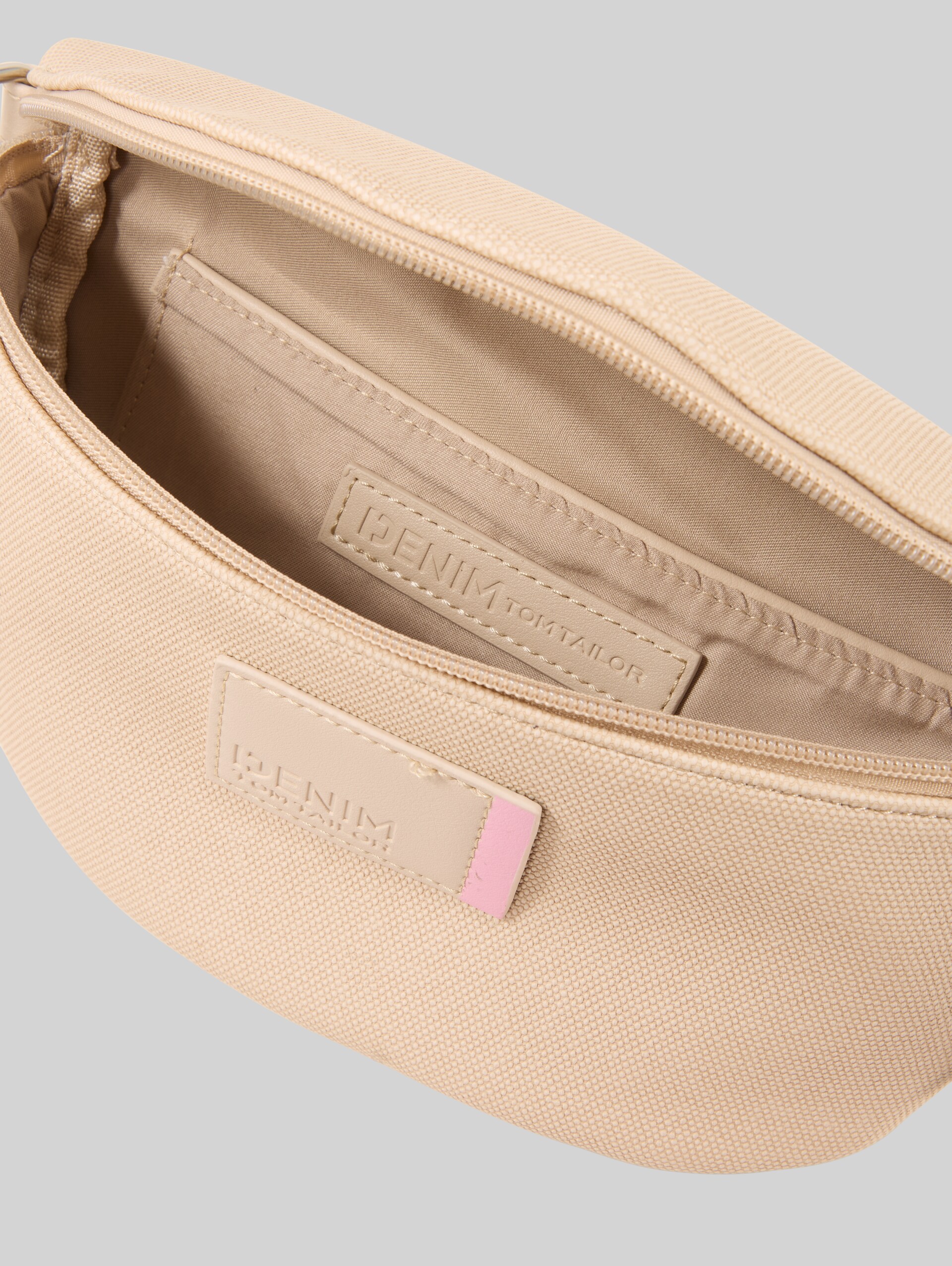 TTROSIE CANVAS belt bag with logo badge - beige / beige - side product view 