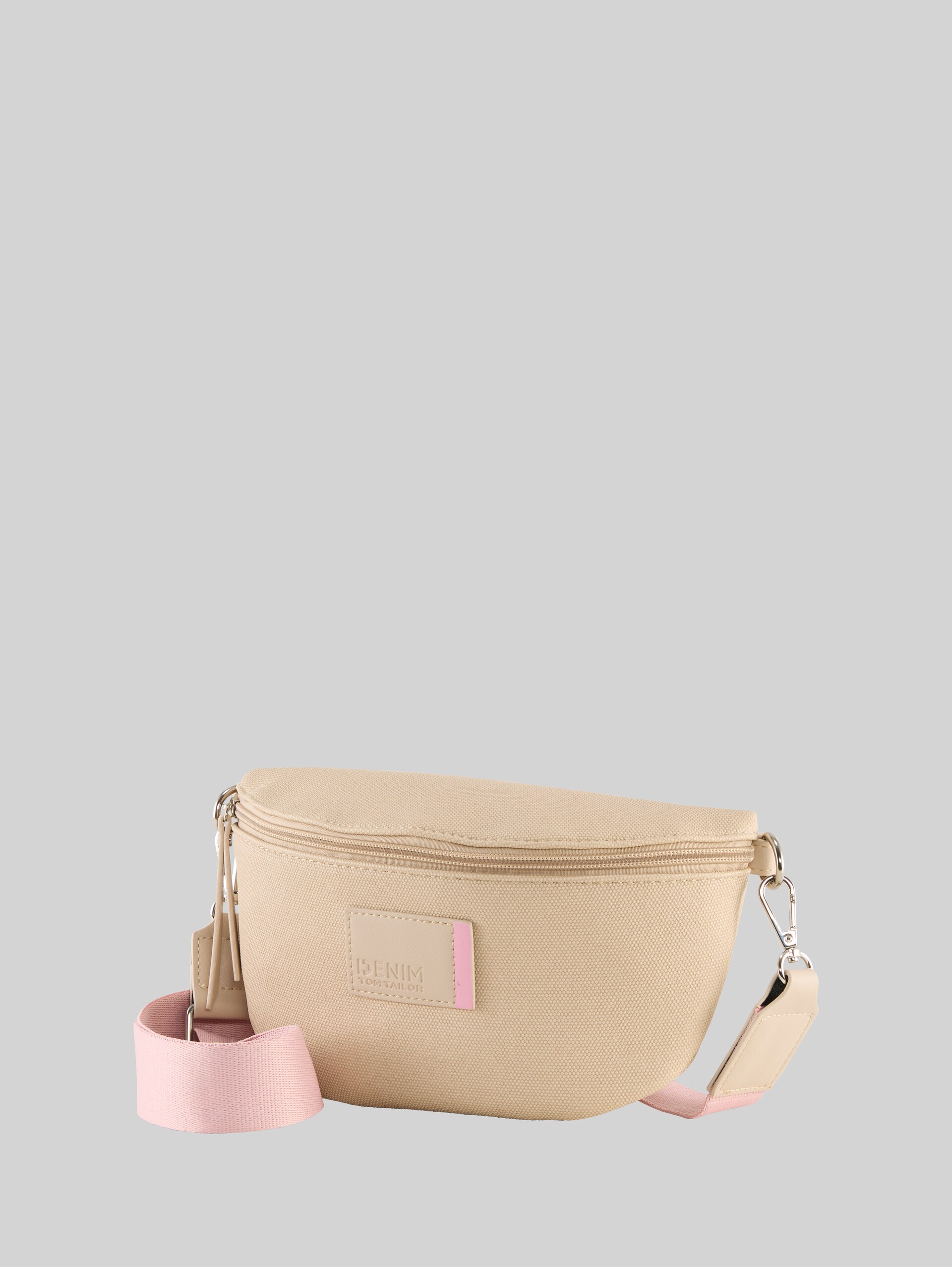 TTROSIE CANVAS belt bag with logo badge - beige / beige - side product view 
