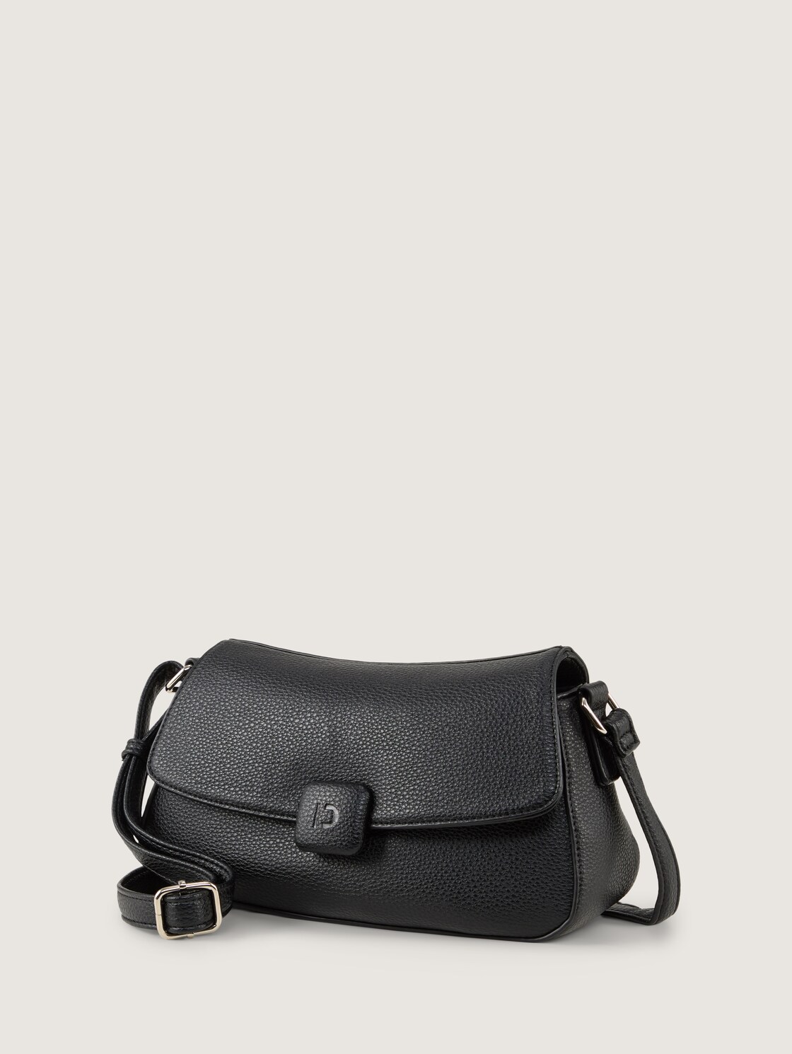 TTENNA S Umhängetasche mit Umschlag - schwarz / black - seitliche Produkt-Ansicht 