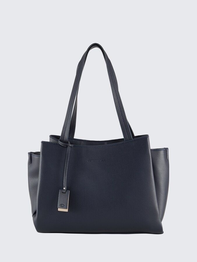 TTMAREILE M shopper met dubbele riem en hanger met logo door Women, dark blue