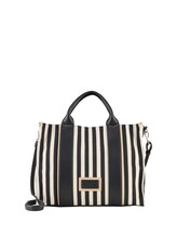 Ausgewählt, TTMALIE L Shopper mit Streifenmuster von Tom Tailor, schwarz