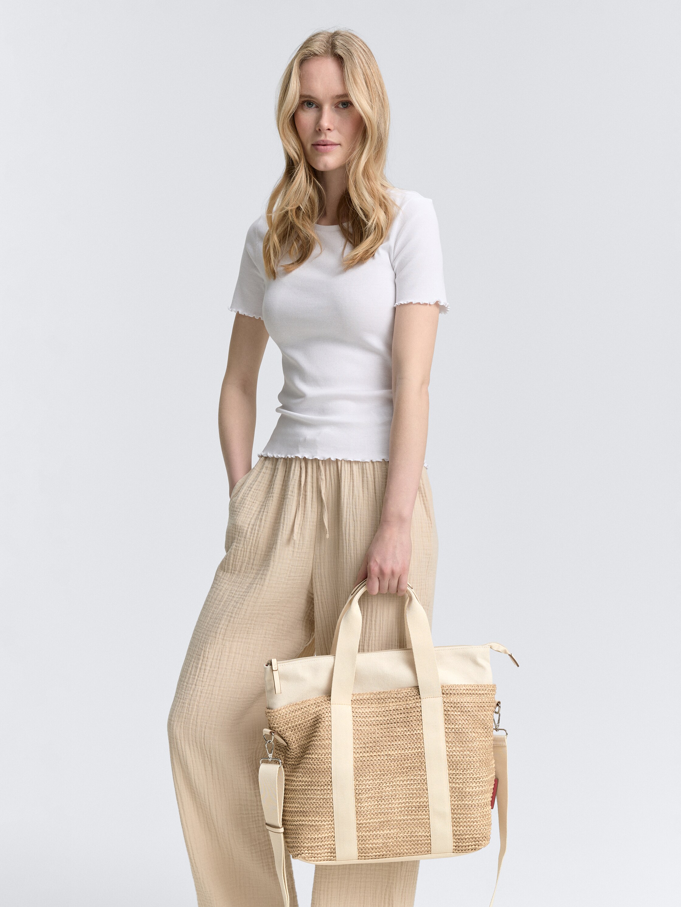 TTVICKY L Shopper aus Bast - mixed_beige - 
