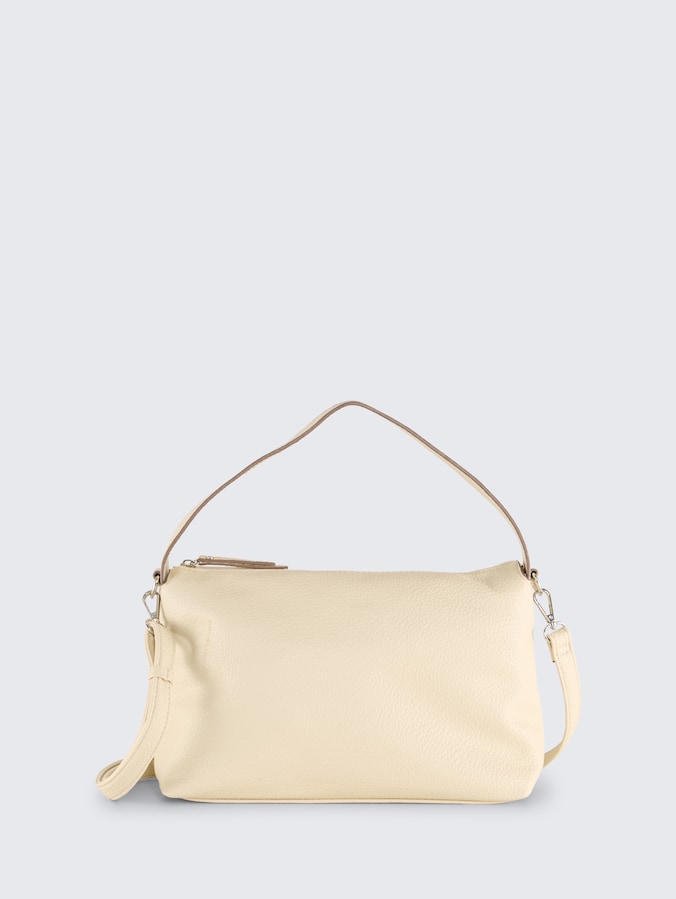 TTLISSI schoudertas met discreet reliëflogo door Women, off white / off white