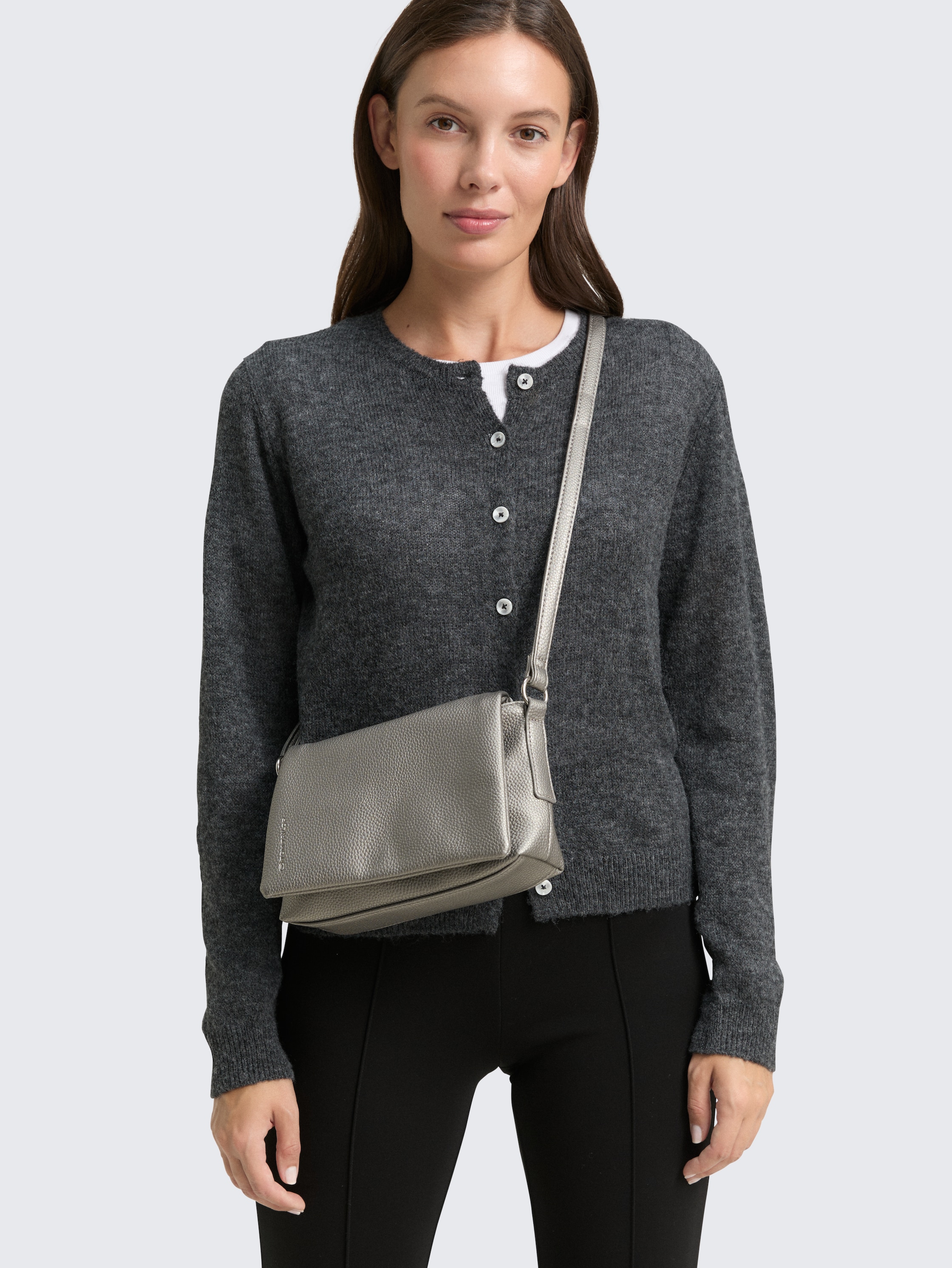 TTLISSI S Umhängetasche mit Umschlag - metallic_grey - 