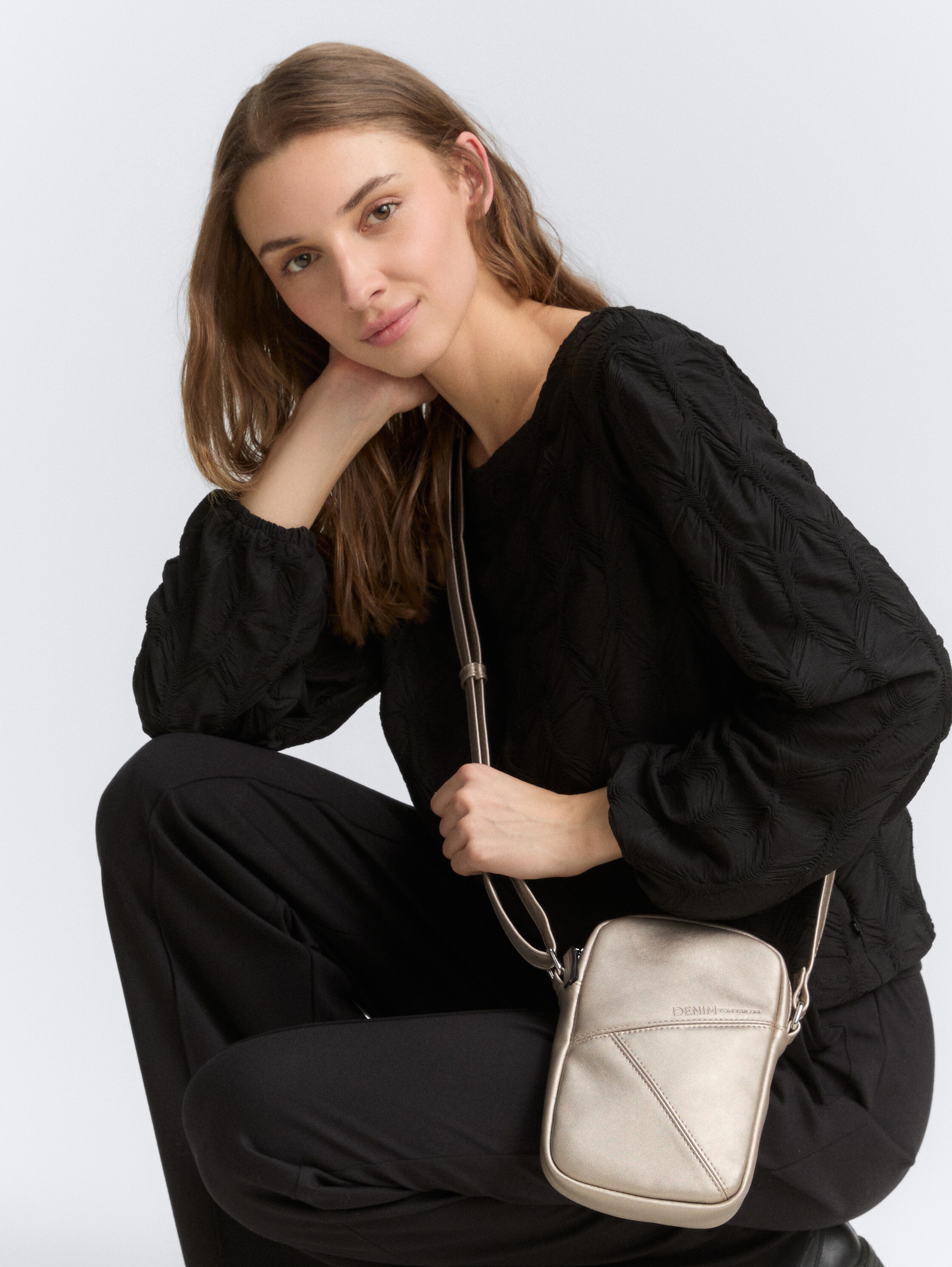 TTMILLA Smartphone Tasche im Patchwork-Style - platin - 