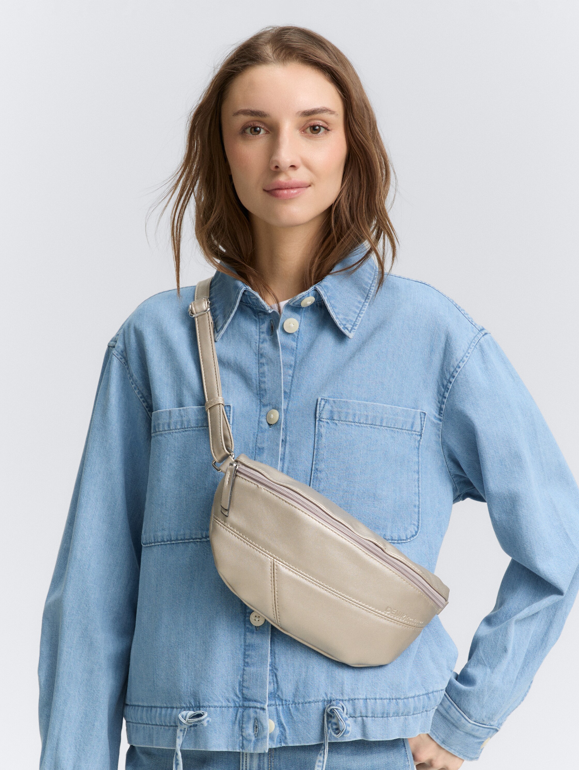 TTMILLA Gürteltasche im Patchwork-Style - platin - 