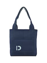 Geselecteerd, TTCORINNE M shopper met geborduurd logo door Tom Tailor, blauw