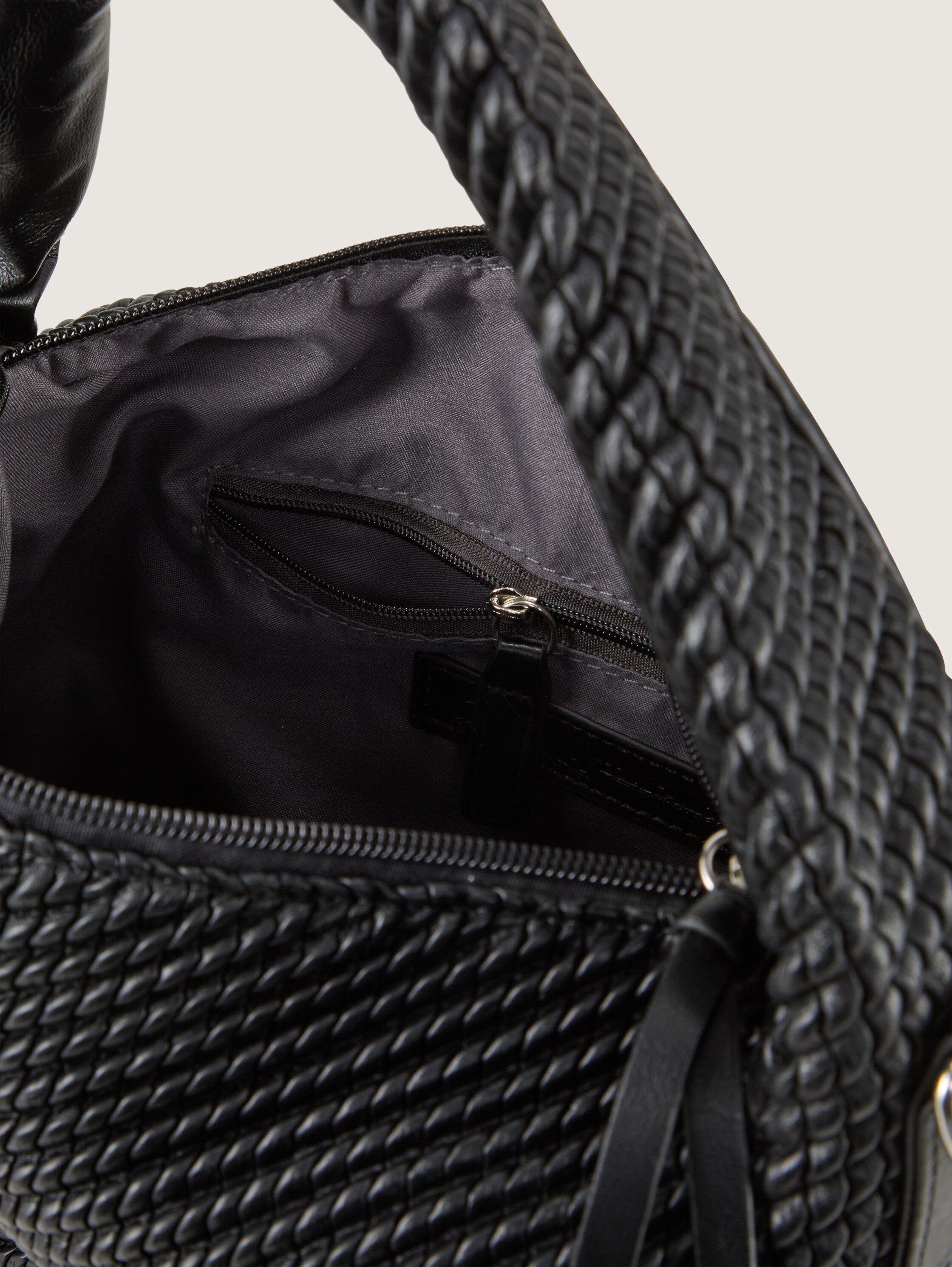 TTNOMI M Beuteltasche in Flecht-Optik - schwarz_black - 