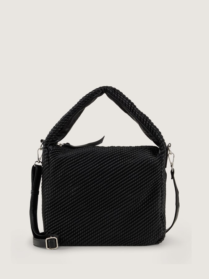 TTNOMI M buideltas in gevlochten look door Denim Female, schwarz / black